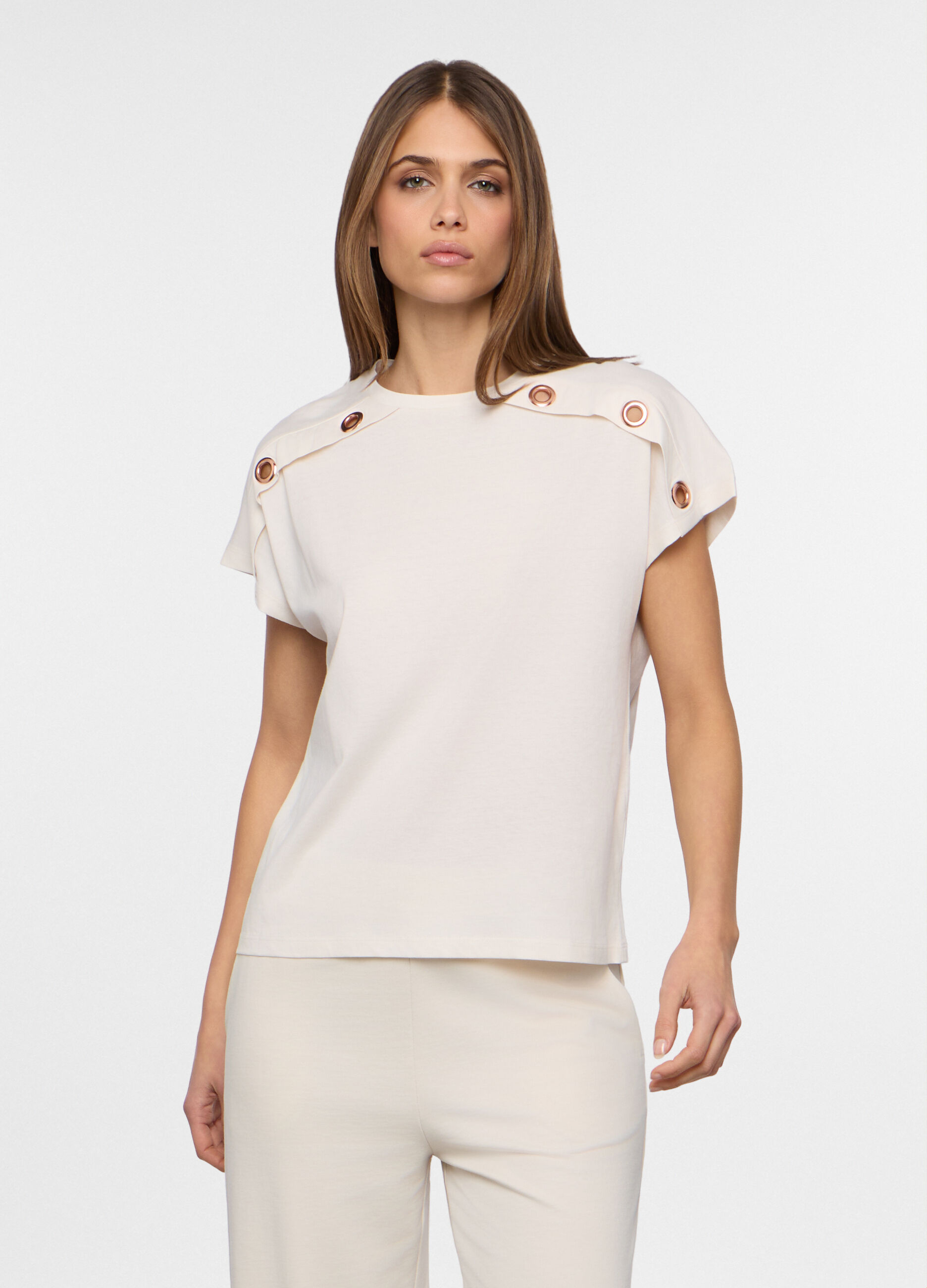 T-shirt girocollo donna_0