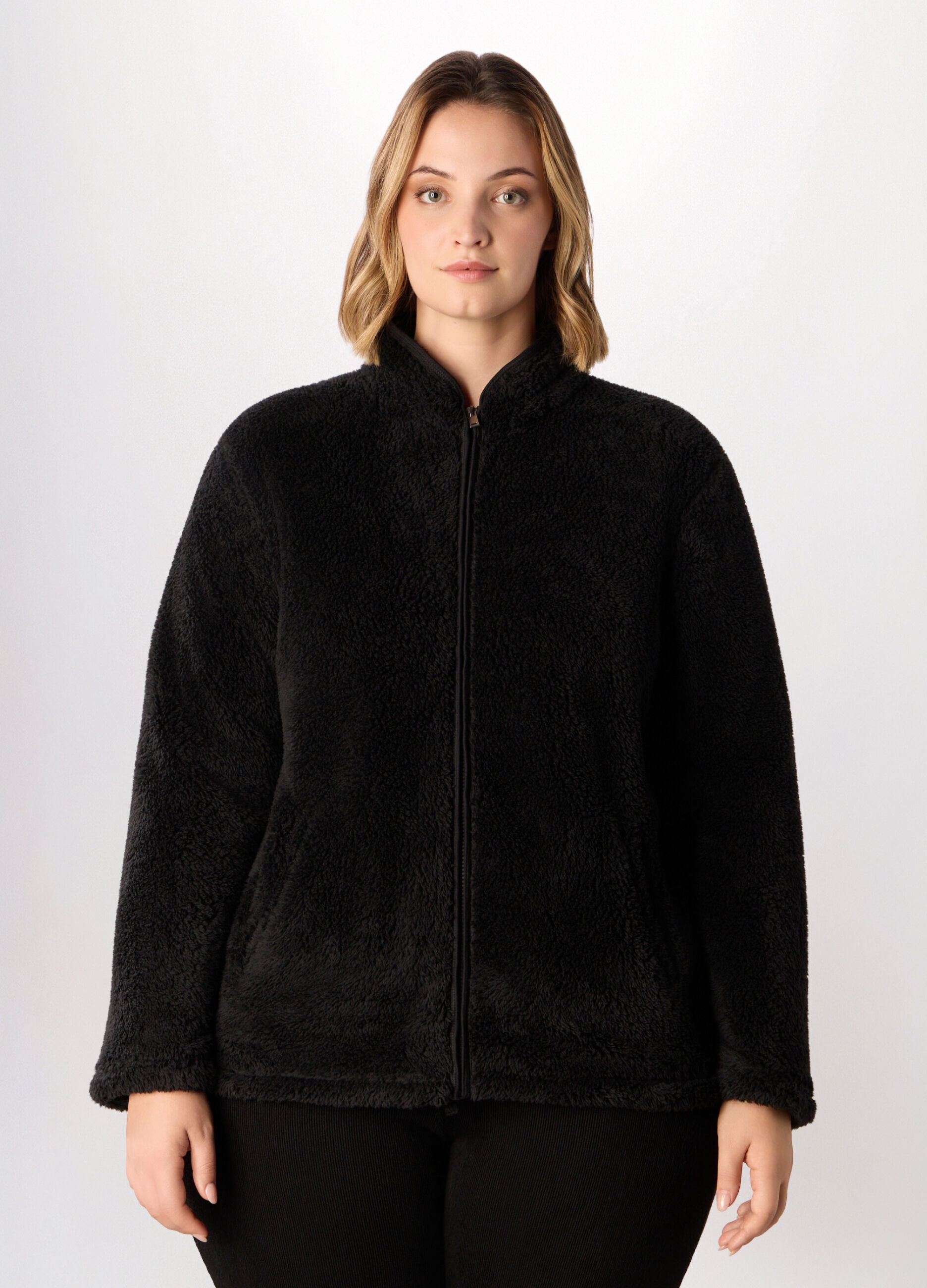 Felpa in pile donna curvy_0