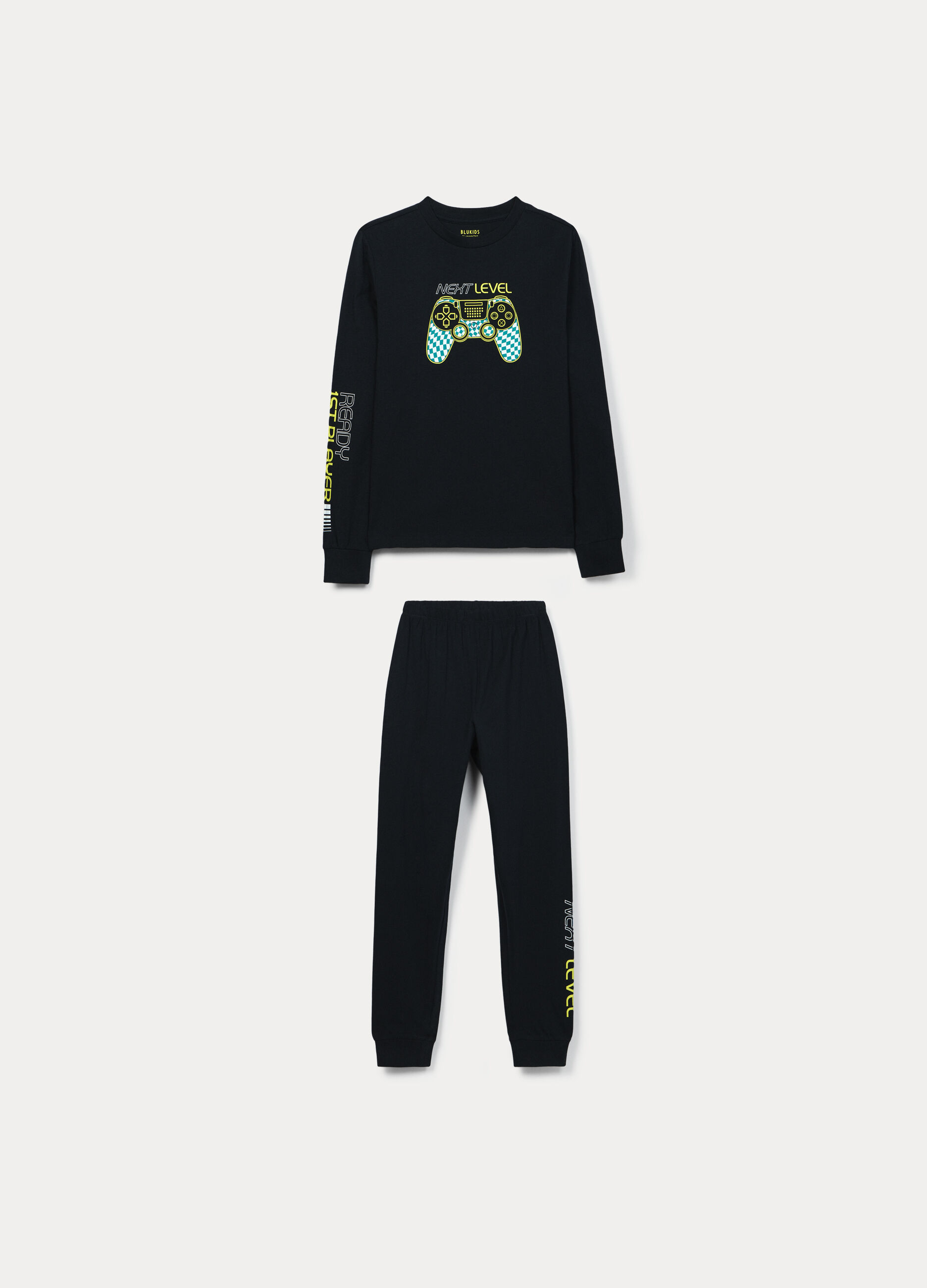 Set pigiama lungo in jersey di puro cotone ragazzo_0