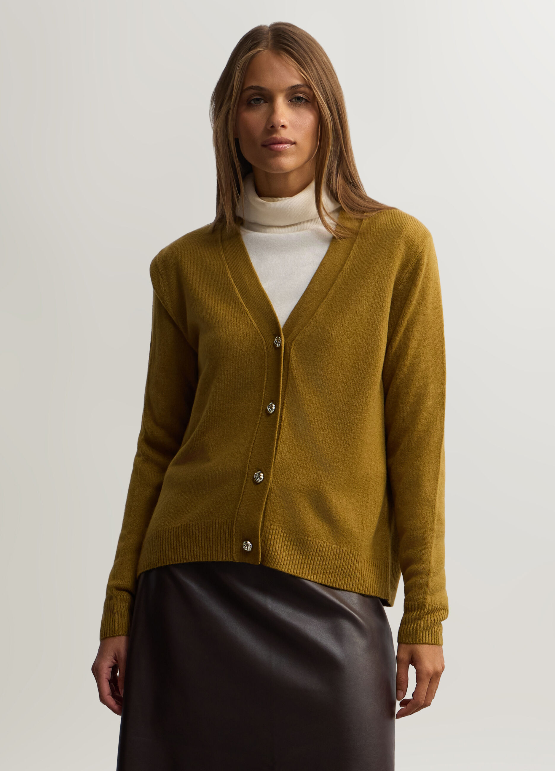 Cardigan con scollo a V Fit over donna_0