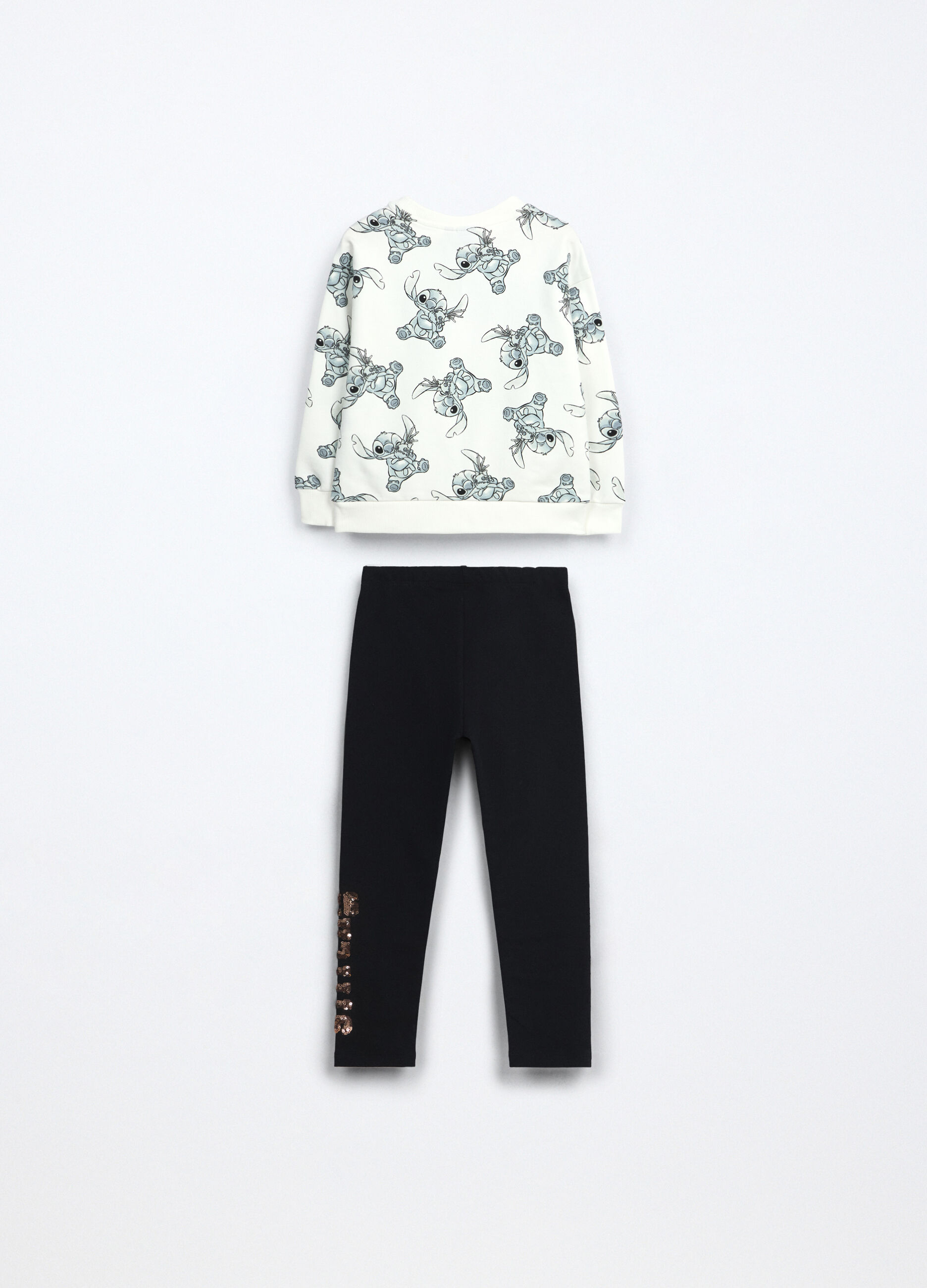 Jogging set in french terry stretch bambina_1