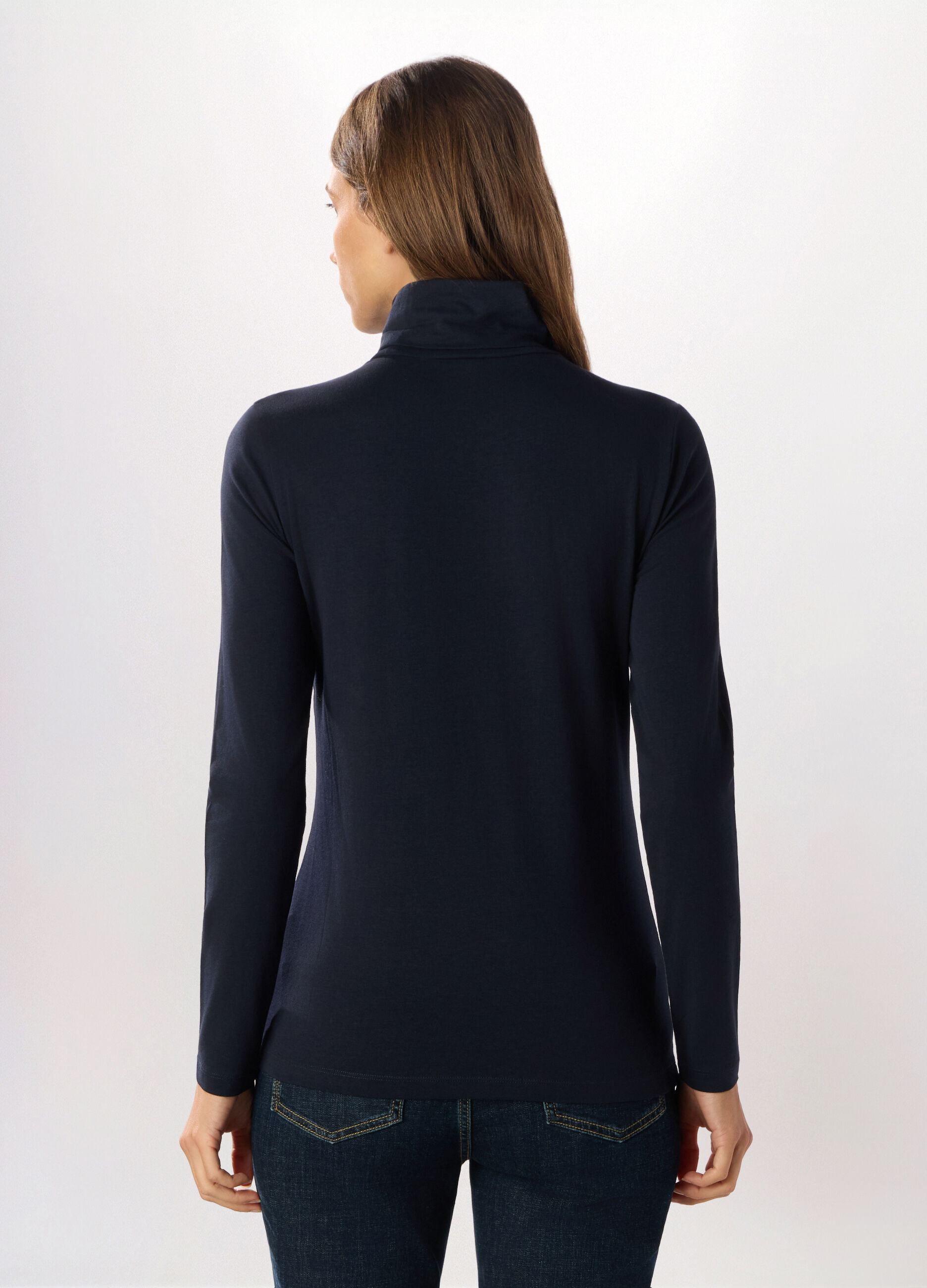 Lupetto in jersey di cotone stretch donna_1