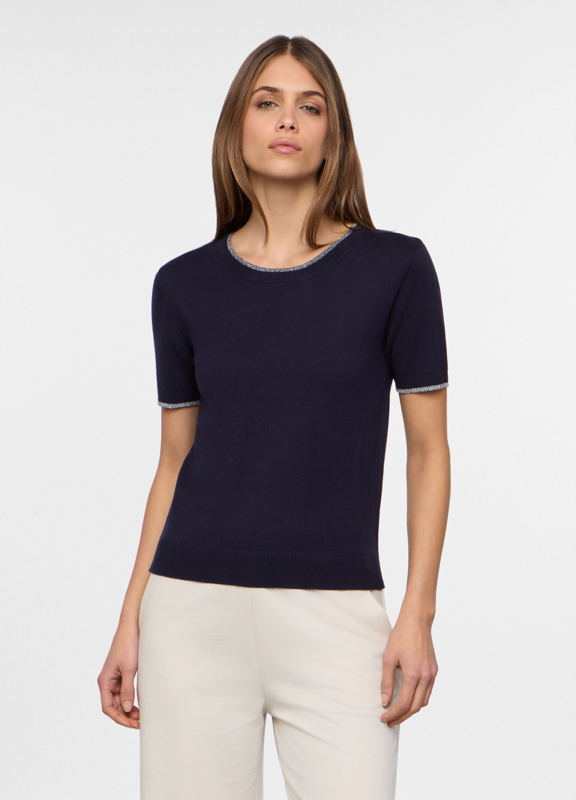 Pullover girocollo operato donna_0