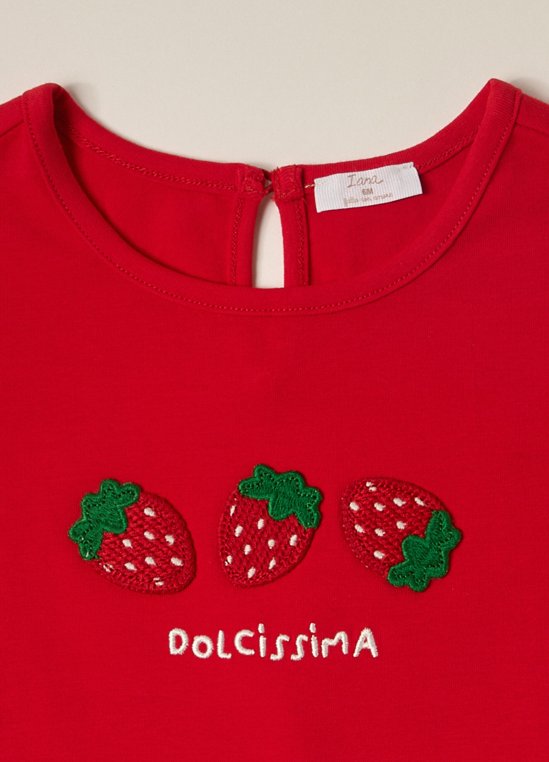 T-shirt in jersey di cotone stretch IANA neonata_1