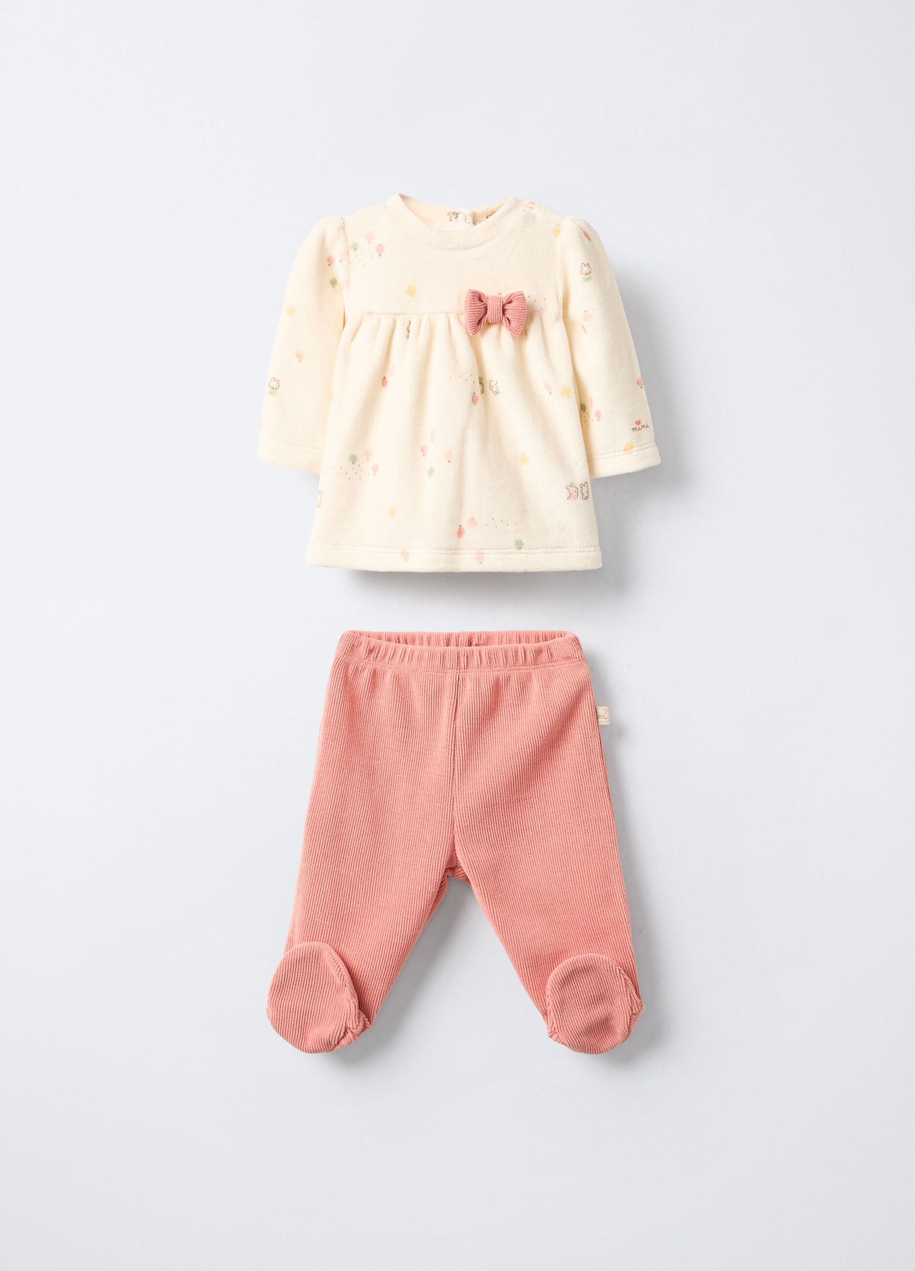 Set misto cotone velour neonata_0