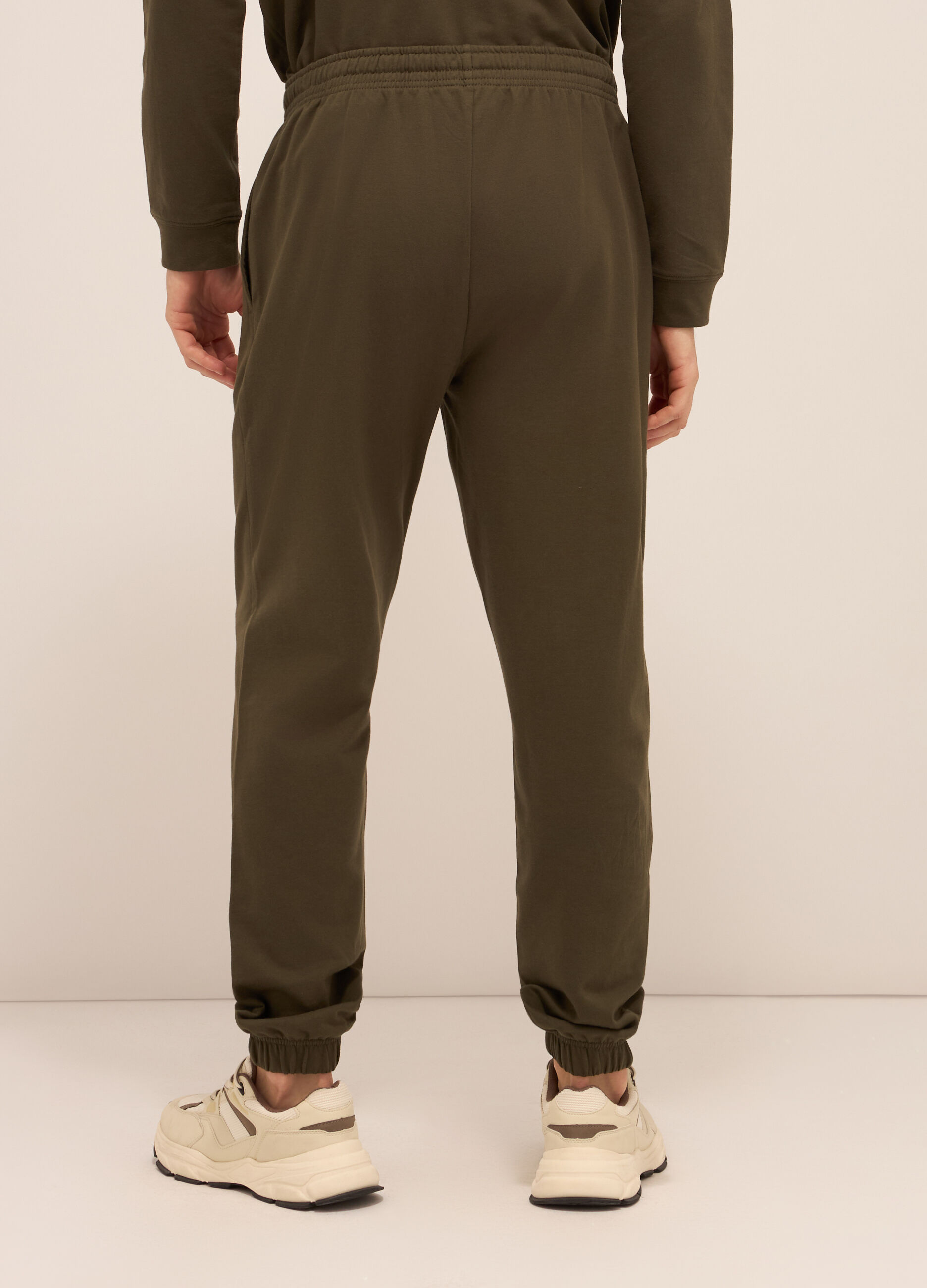 Jogger leisure in puro cotone uomo_1