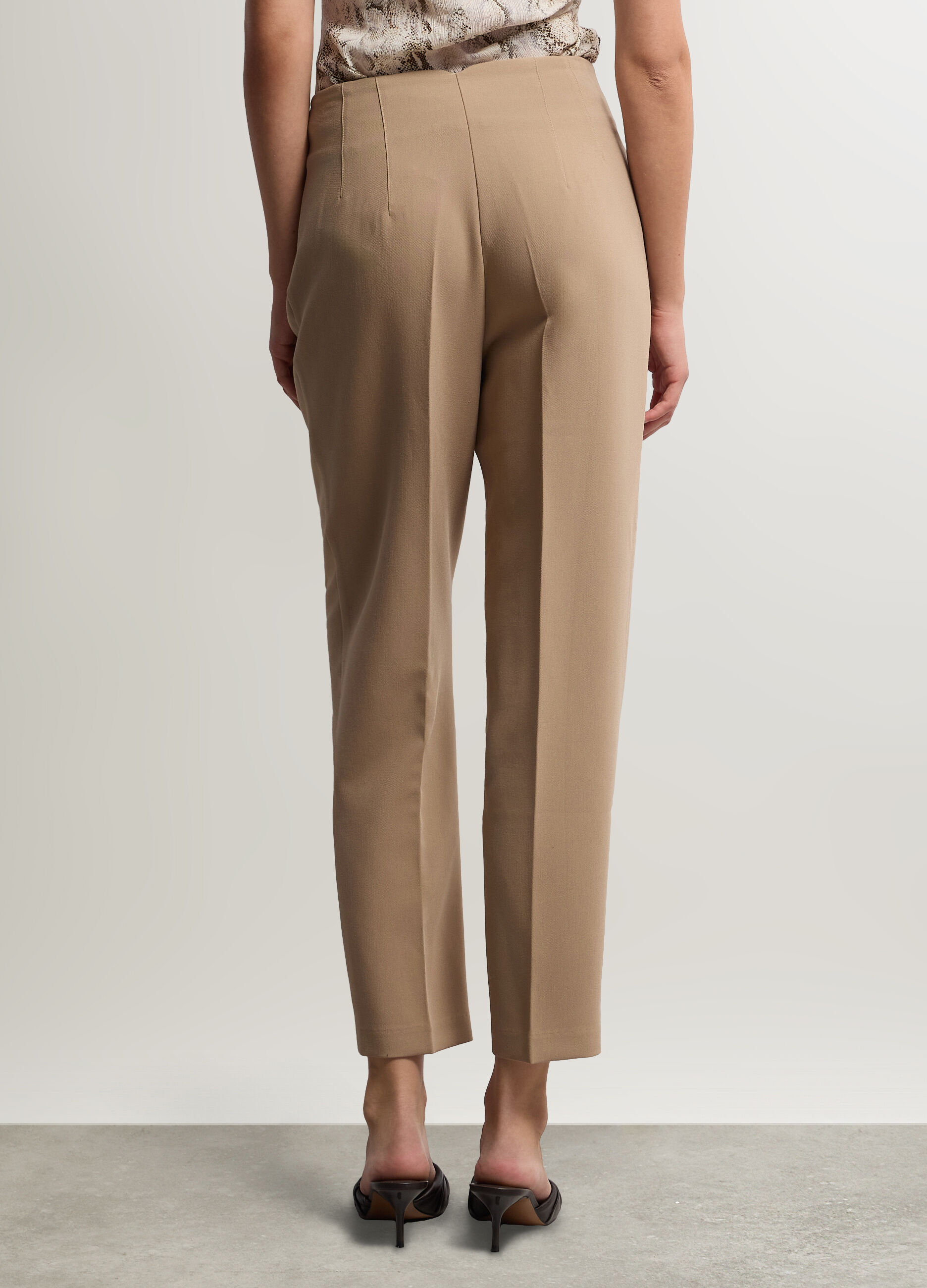 Pantaloni Slim Fit misto cotone stretch donna_2