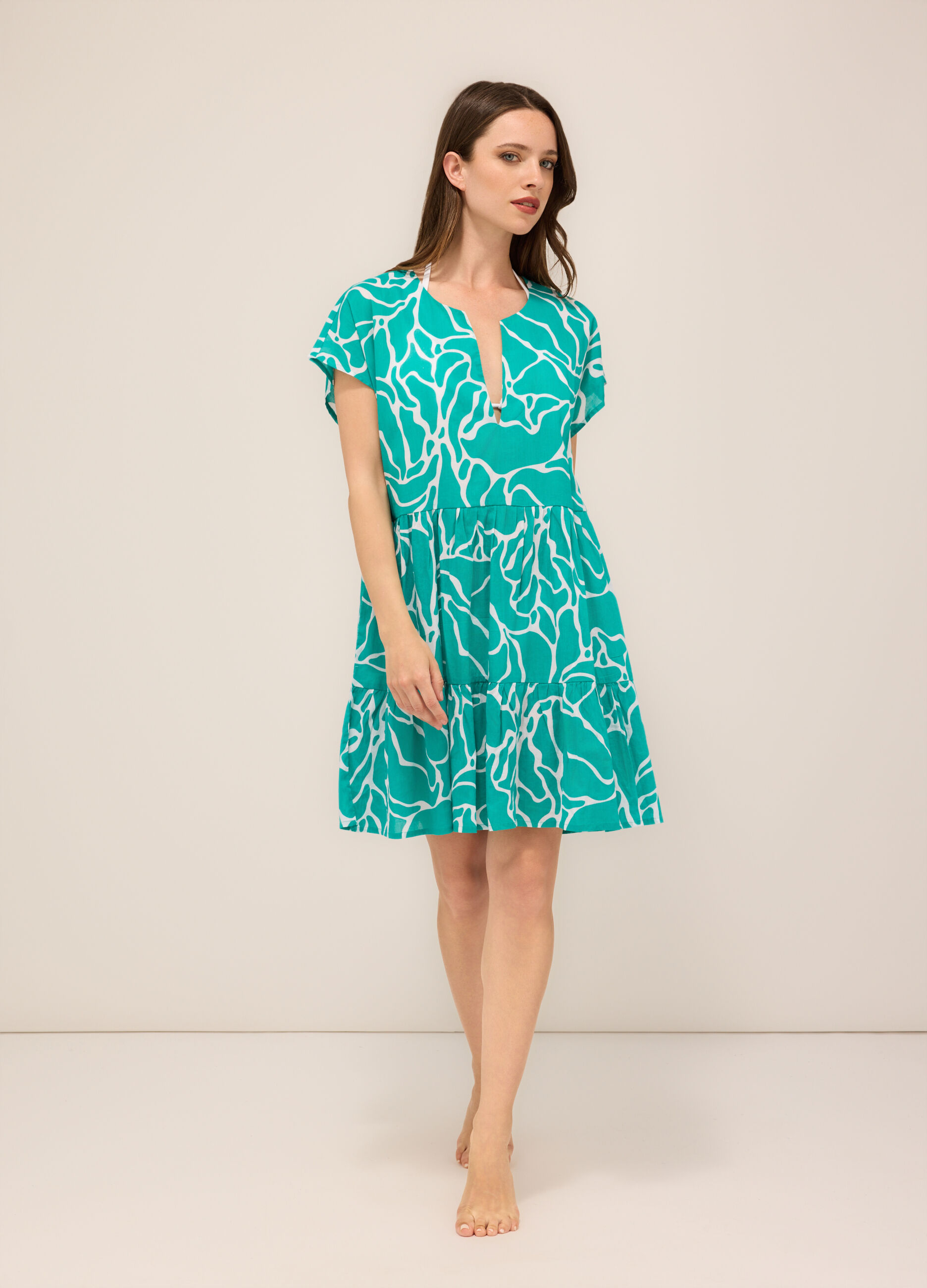 Copricostume a balze in puro cotone voile donna_0