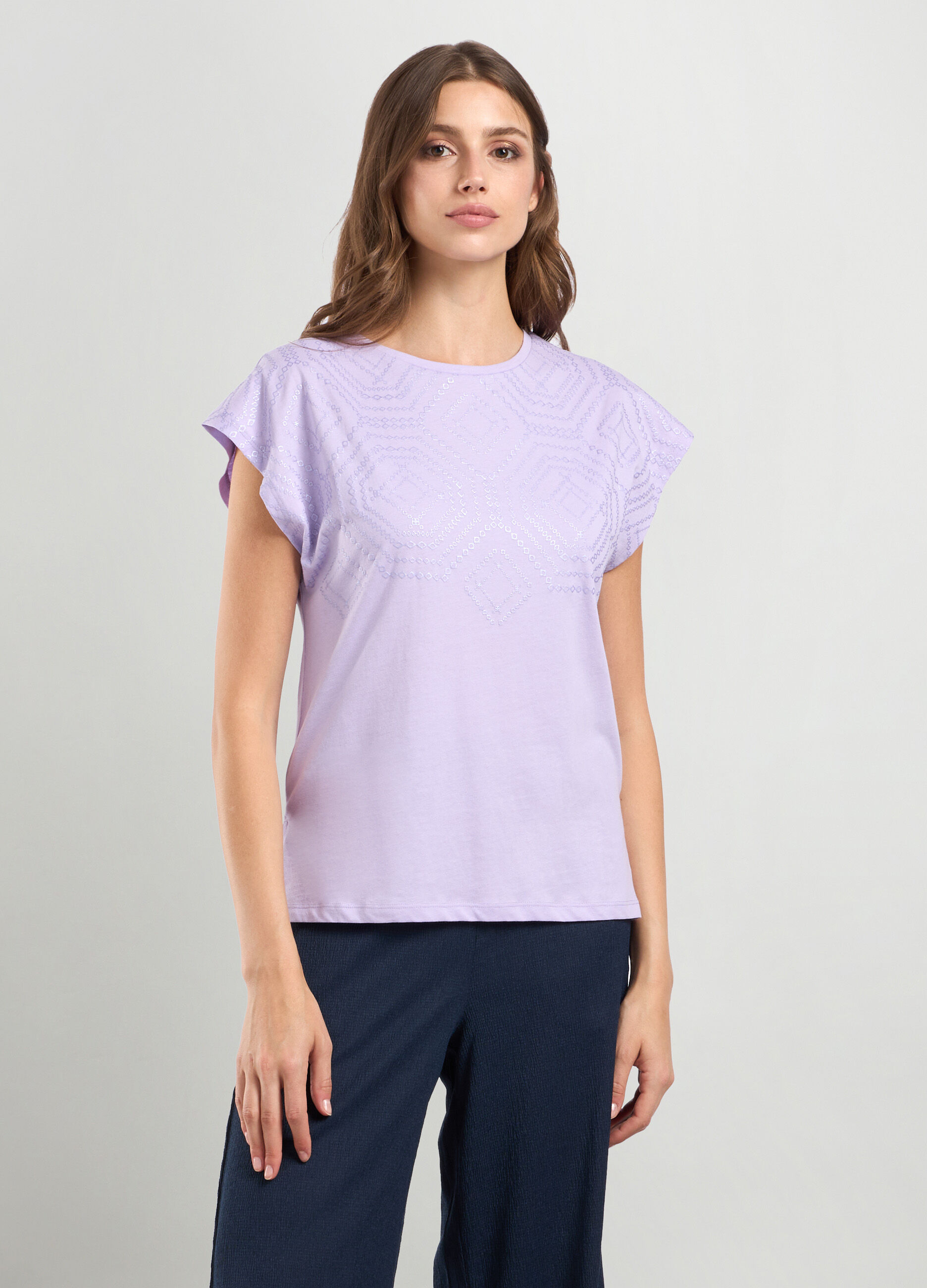 T-shirt in puro cotone donna_0
