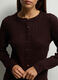Cardigan girocollo a trecce donna_2