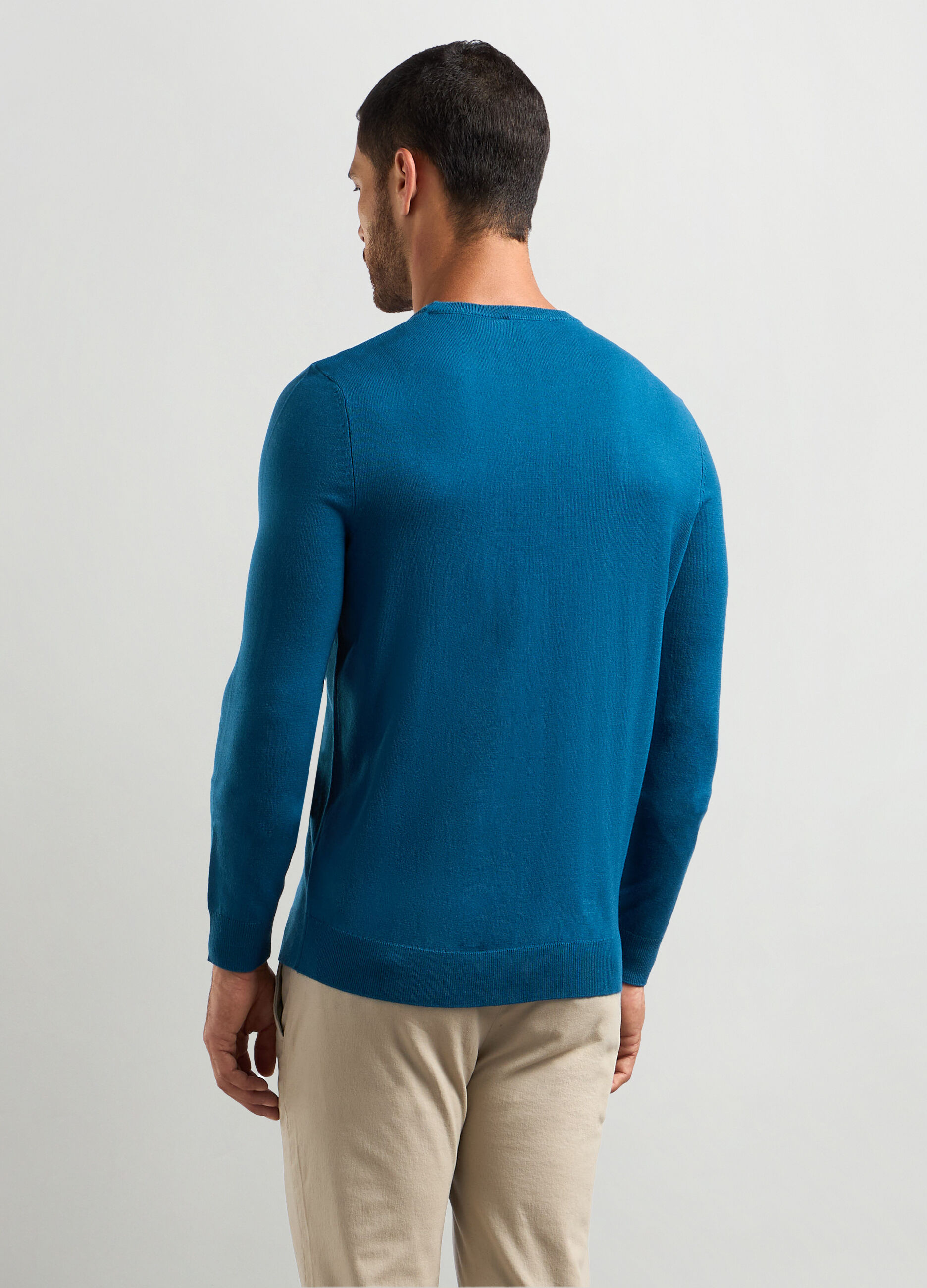 Maglione girocollo maglia rasata uomo_1