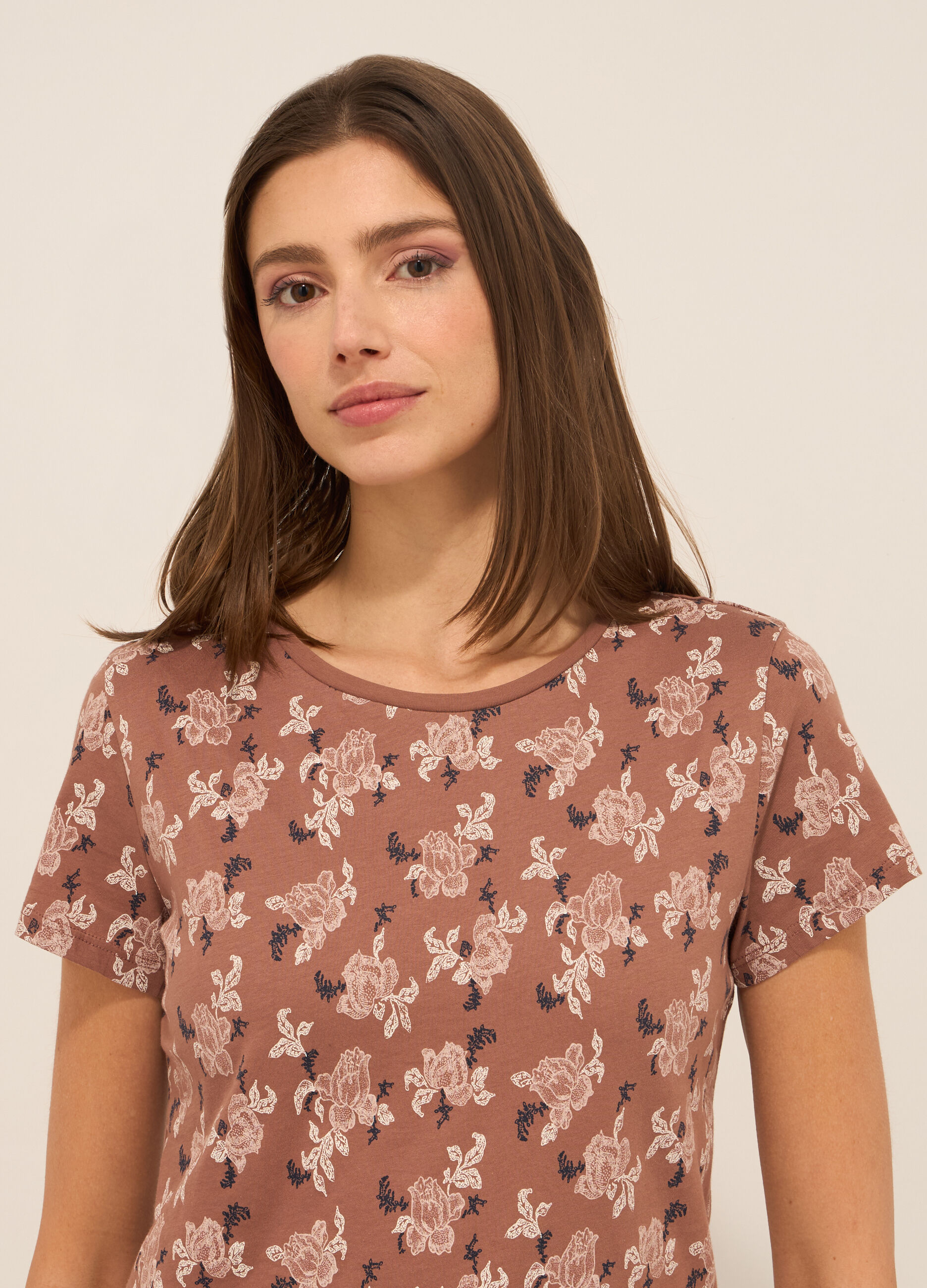 T-shirt in jersey di puro cotone donna_2