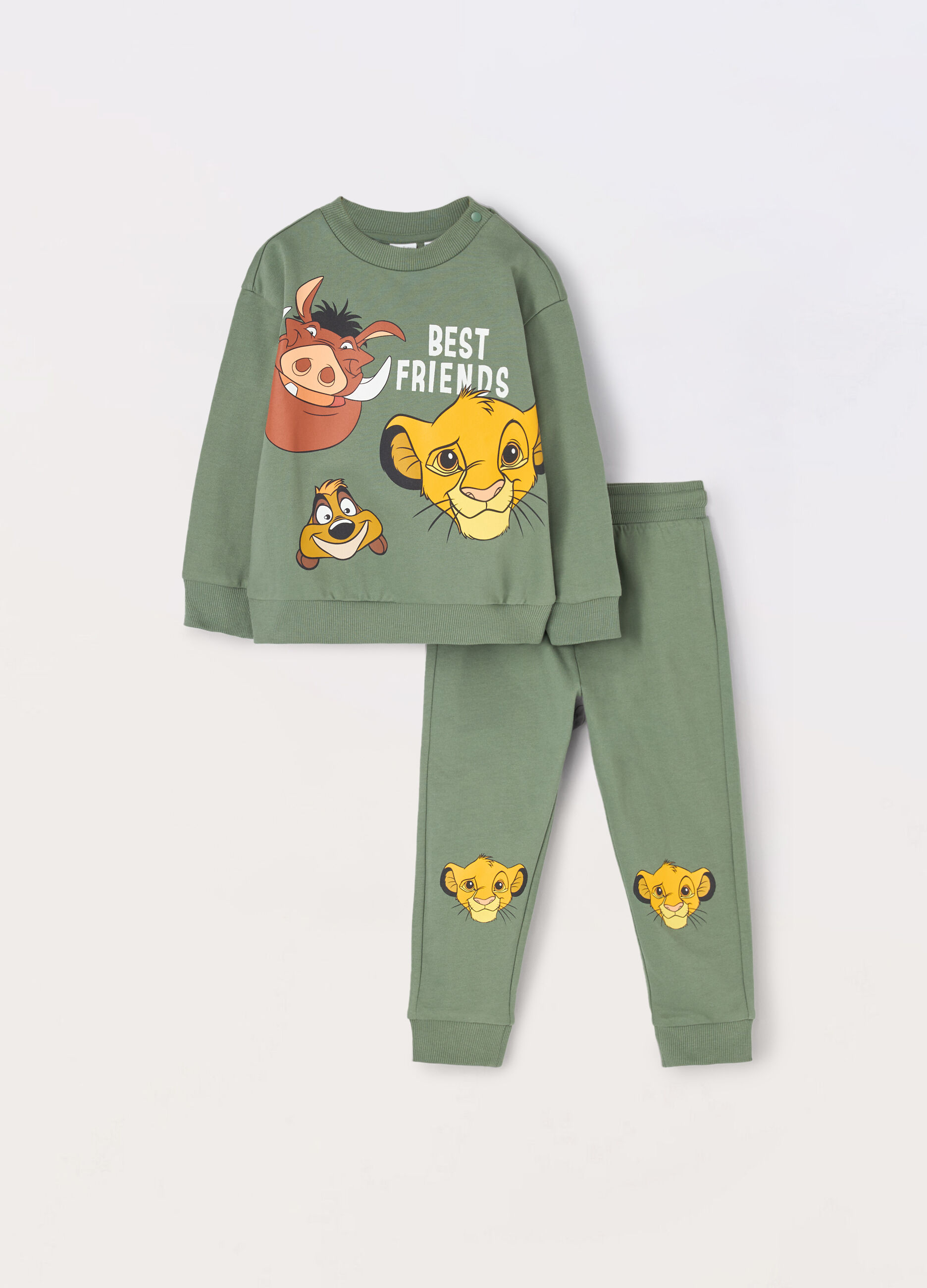 Jogging set Disney in felpa di puro cotone neonato_0