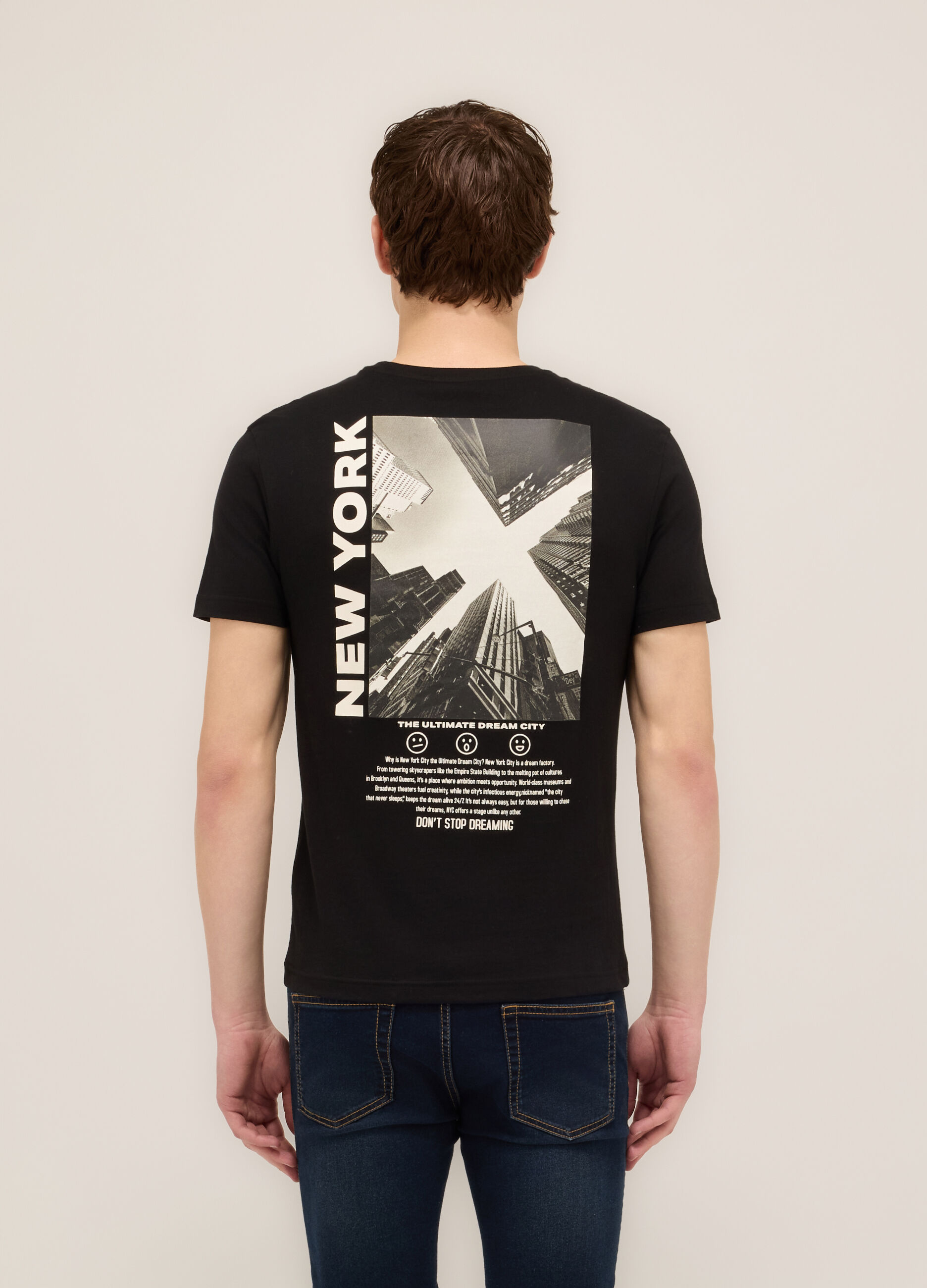 T-shirt girocollo stampa New York uomo_1