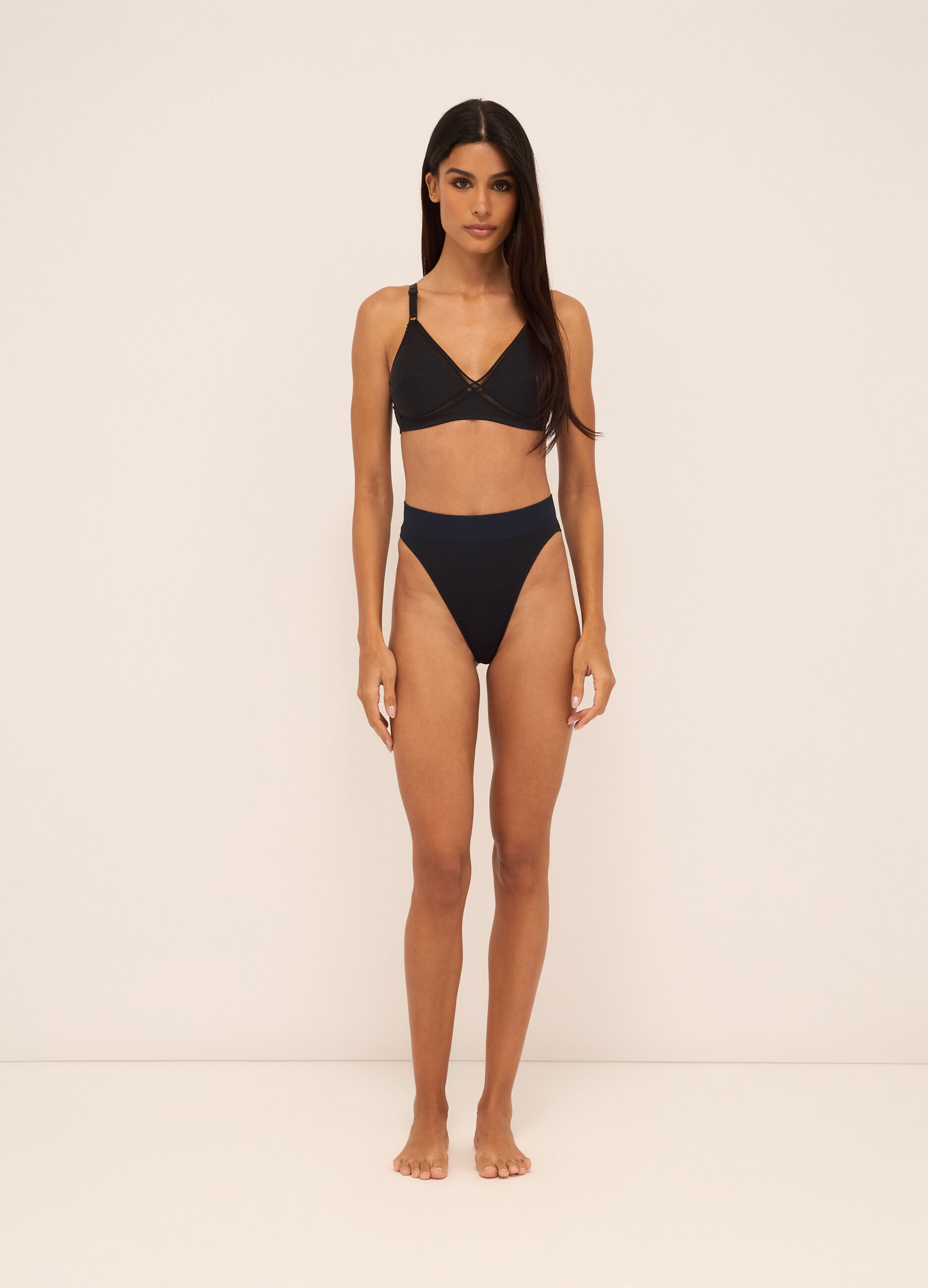Reggiseno a triangolo in puro cotone donna_0