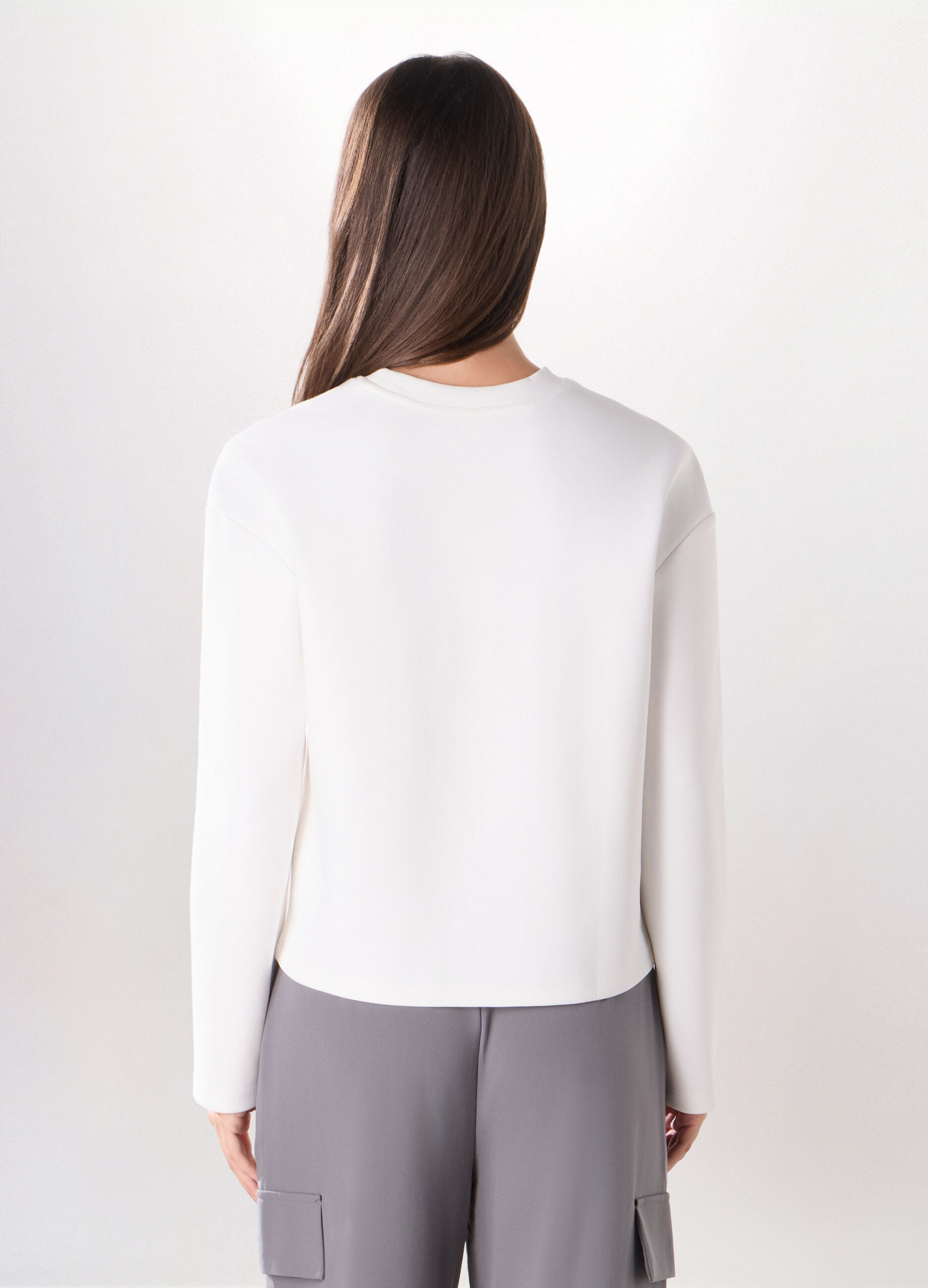 T-shirt in misto cotone stretch donna_1
