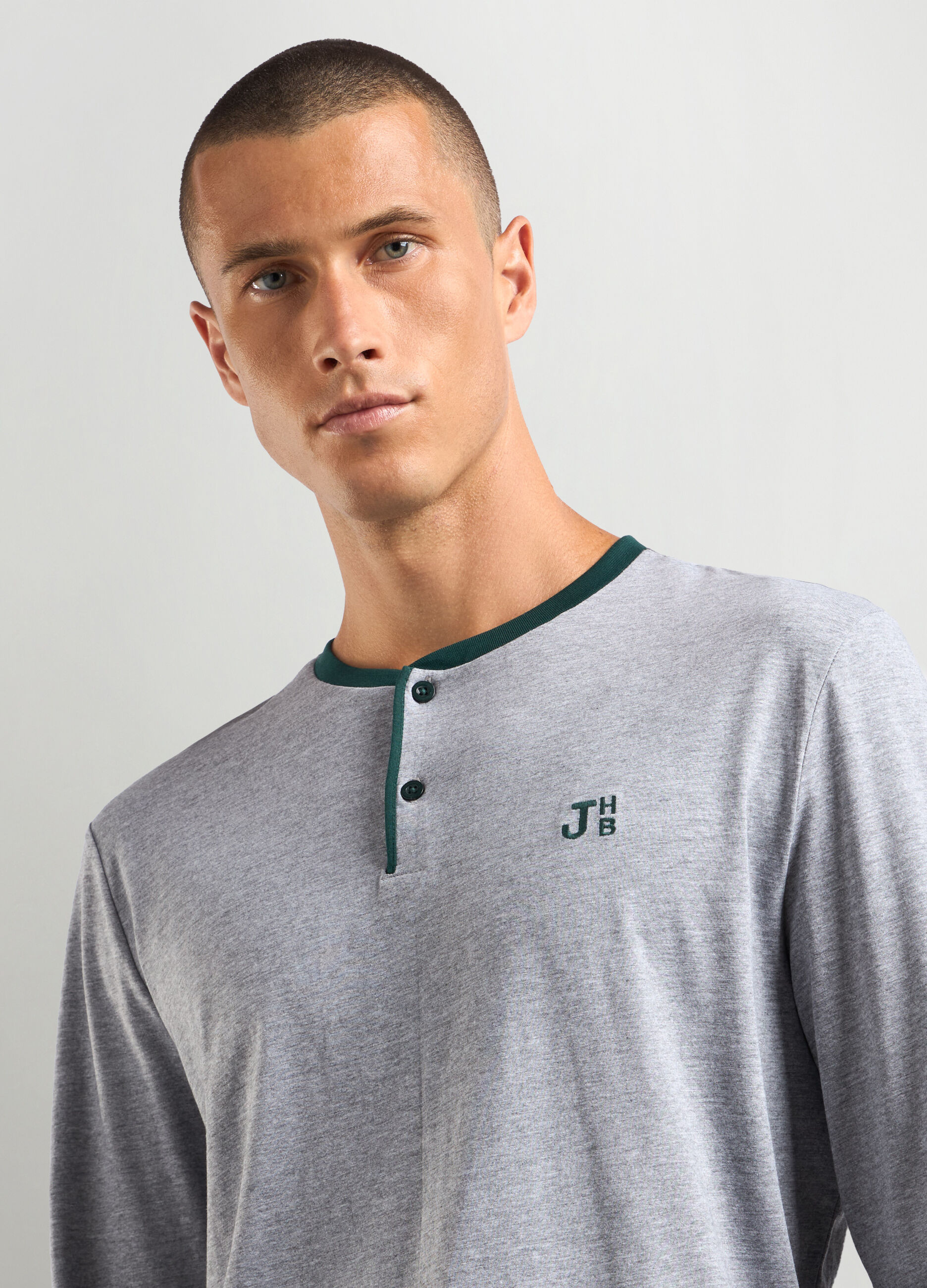 Set pigiama lungo in misto cotone uomo_2