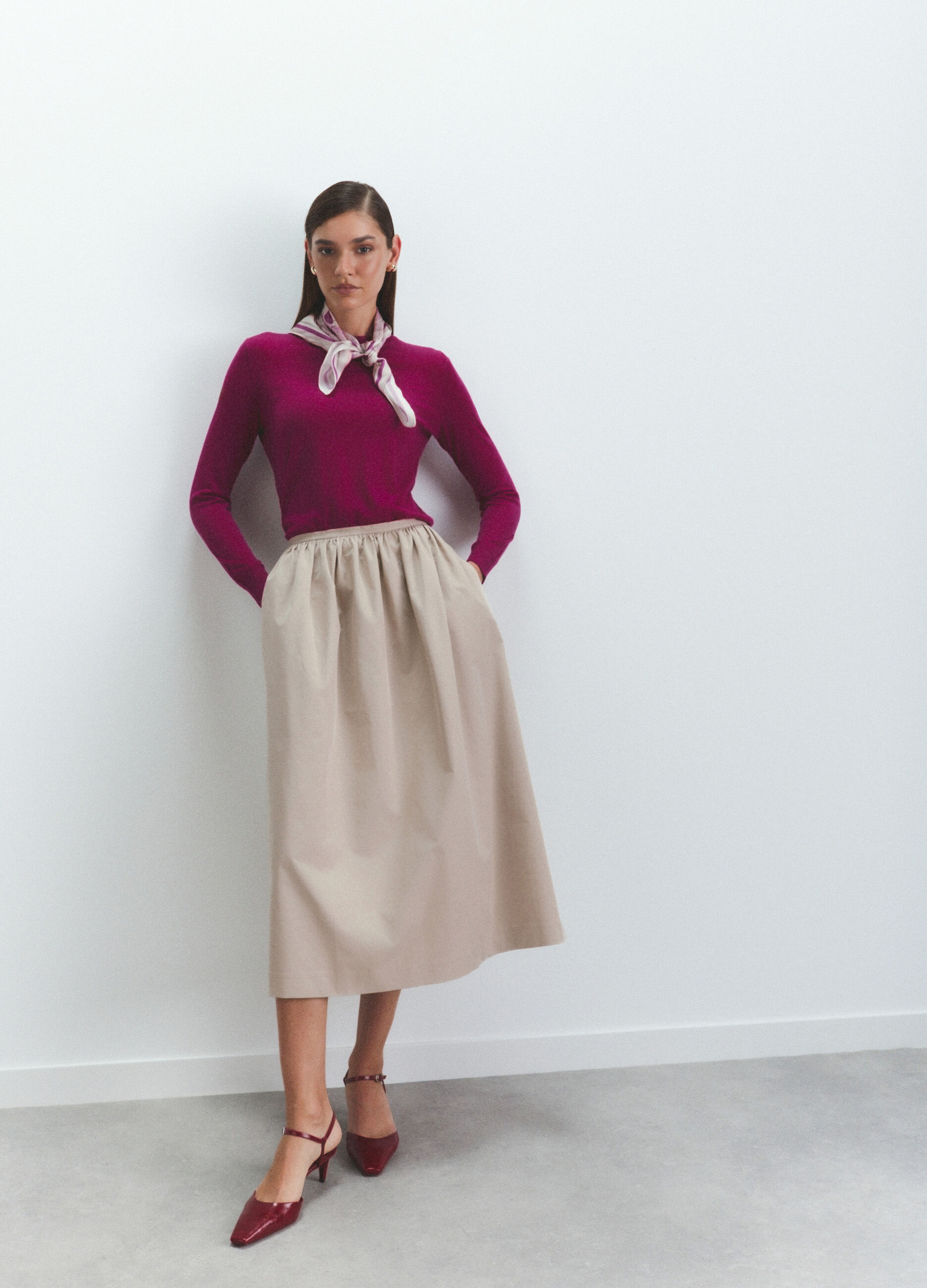 Maglia girocollo rasata donna_0