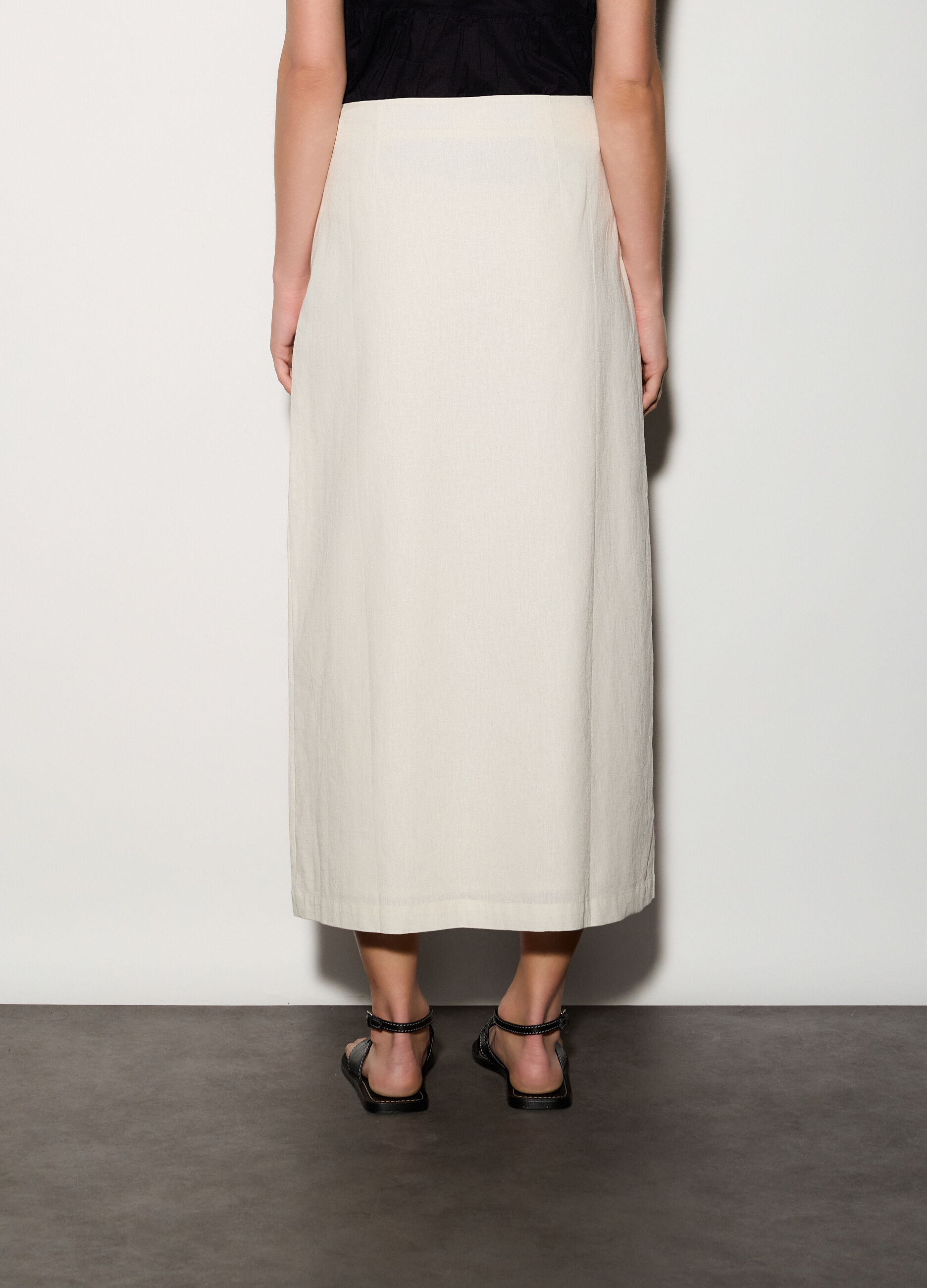 Gonna lunga misto lino donna_2