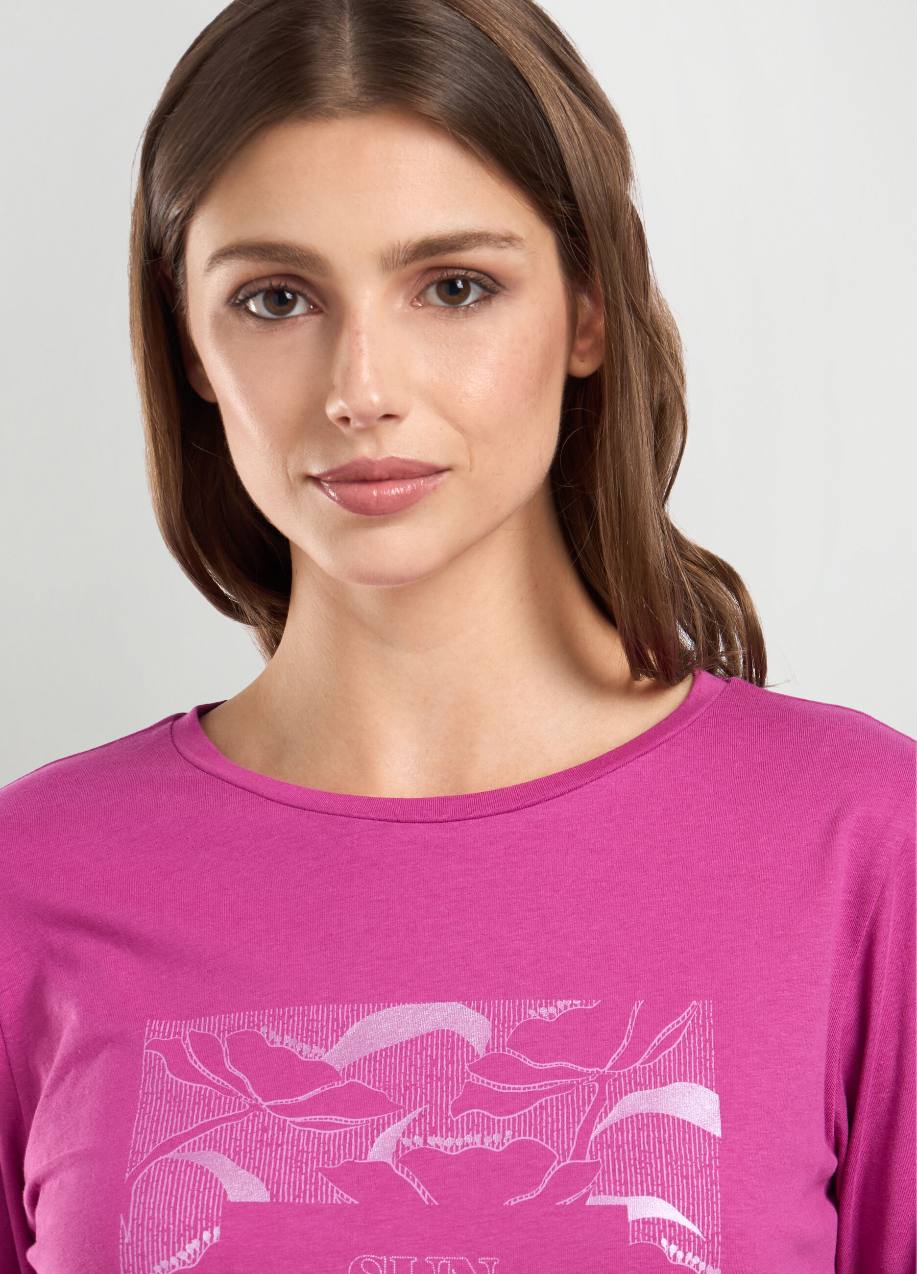 T-shirt in jersey di puro cotone donna_2