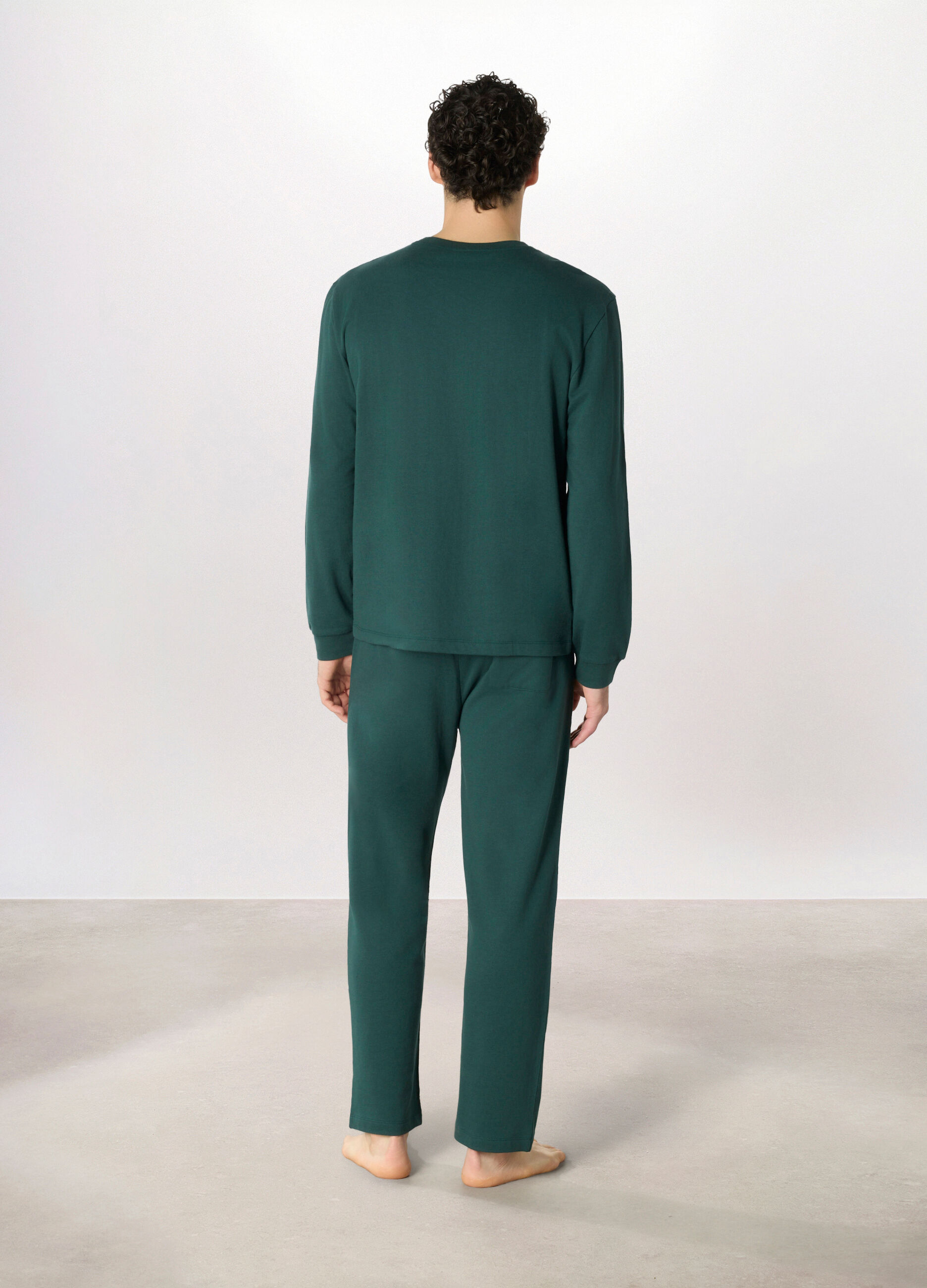 Pigiama lungo in cotone Snoopy uomo_1