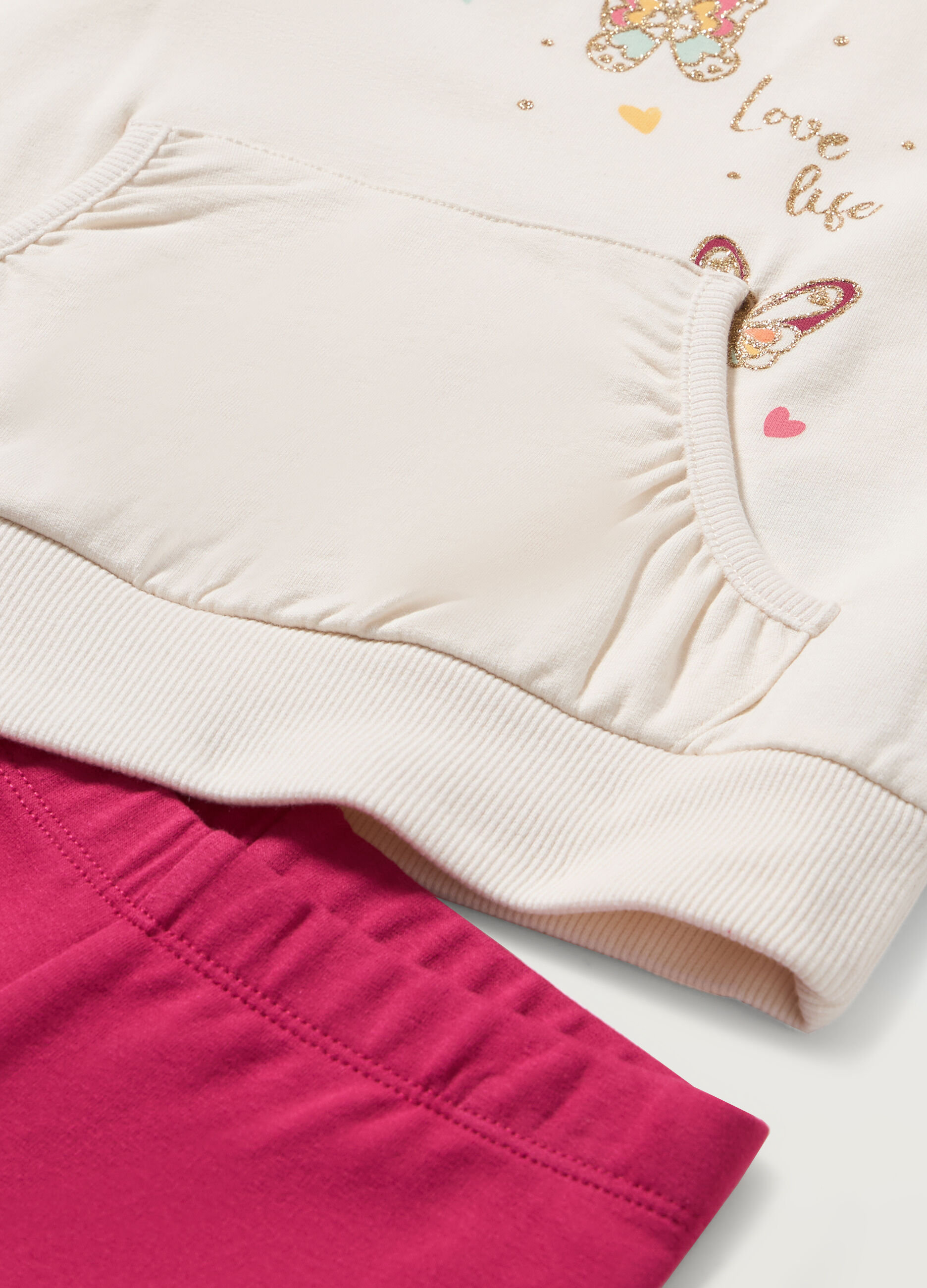 Jogging set in cotone stretch bambina_1