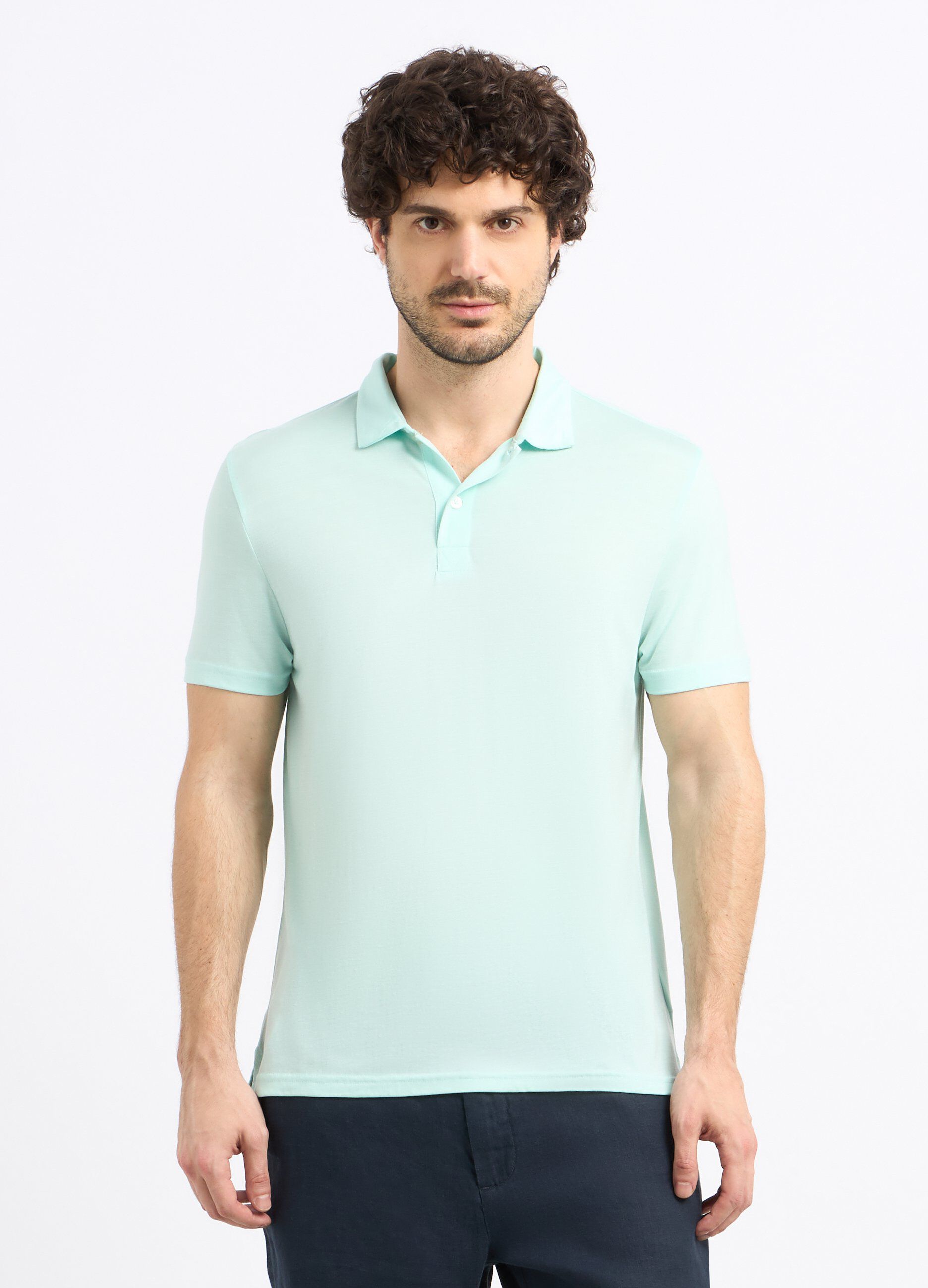 Polo in pura lyocell uomo_0