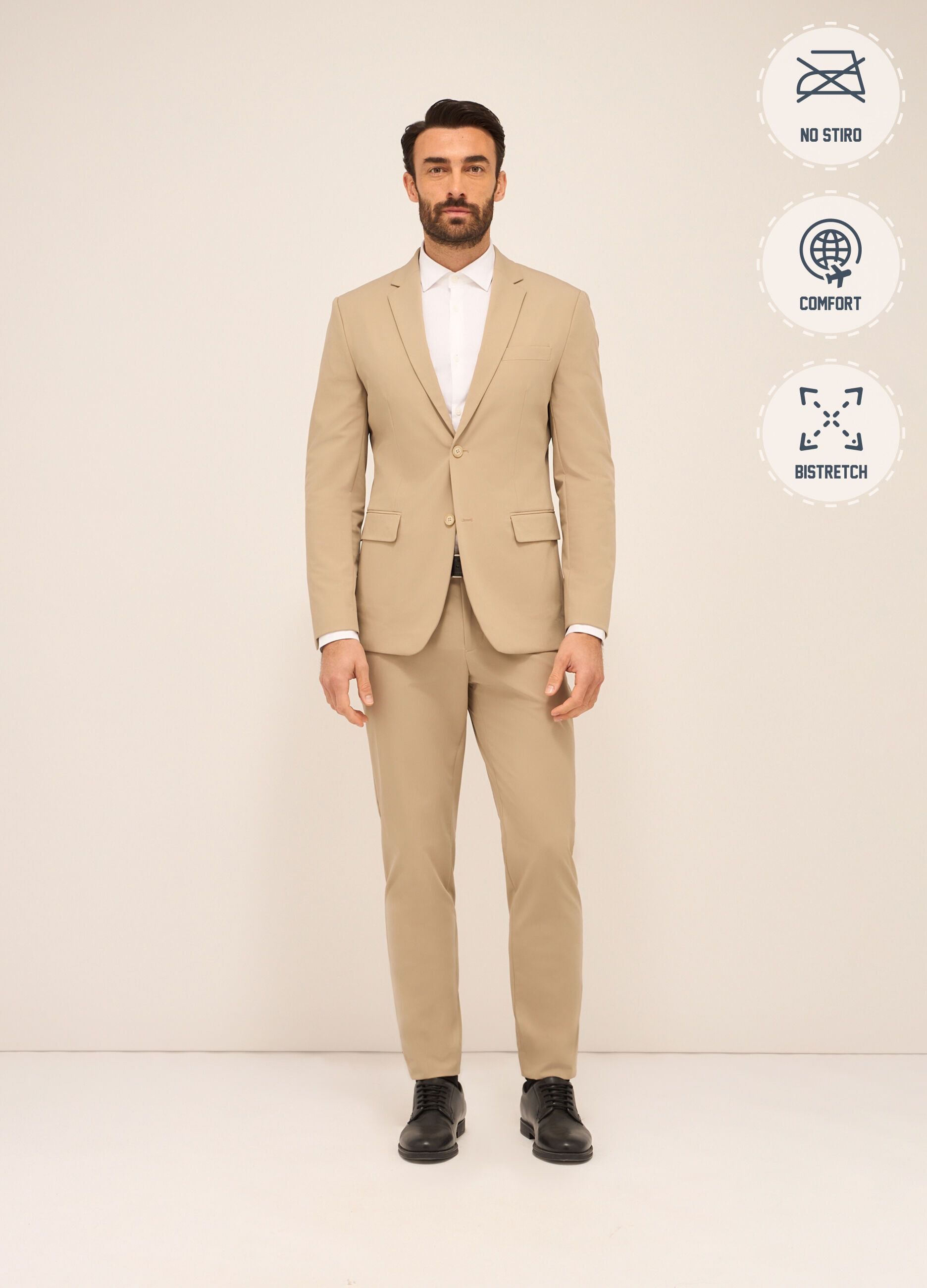 Blazer in tessuto stretch uomo_0