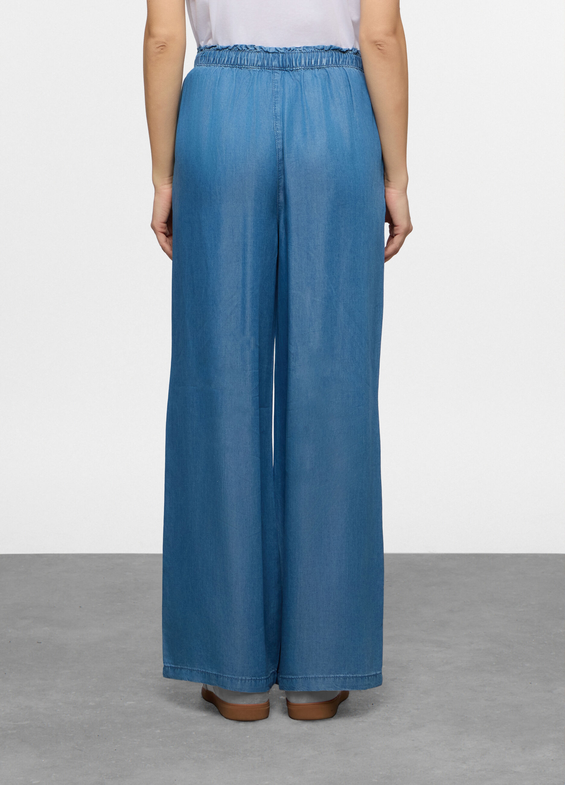 Jogger fit straight in Lyocell con vita elasticata donna_2