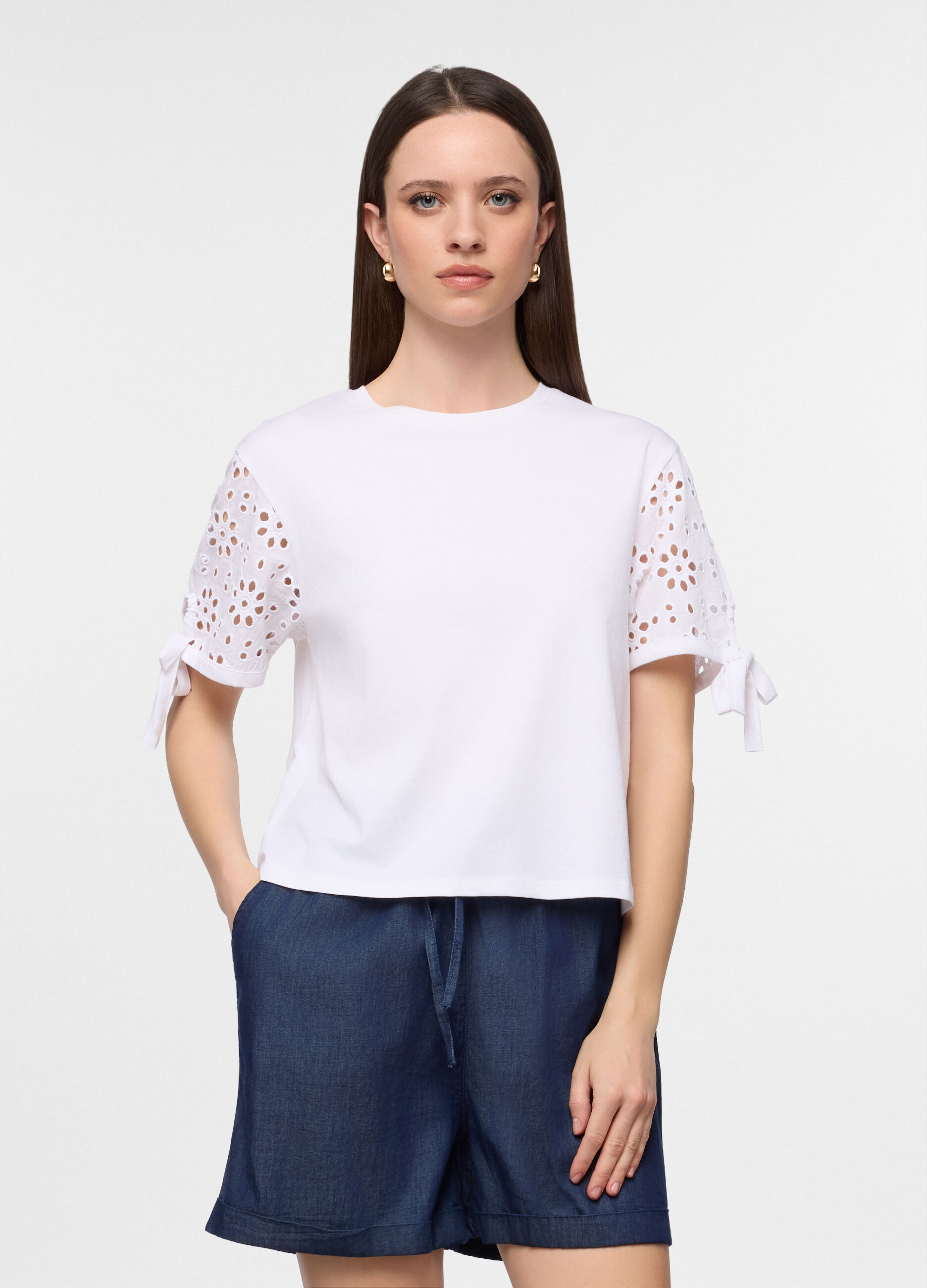 T-shirt girocollo donna_0