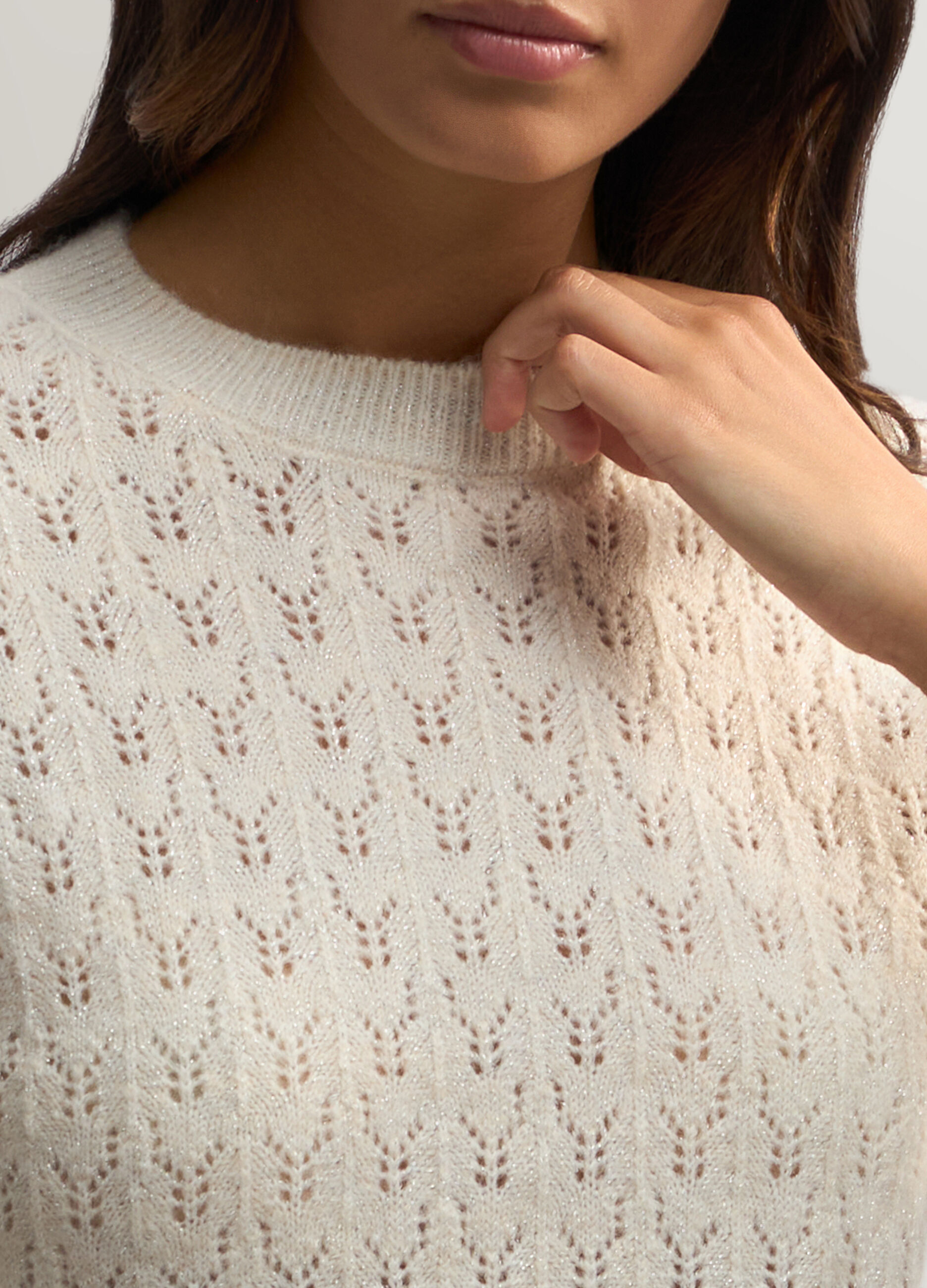 Maglia girocollo jaquard donna_2