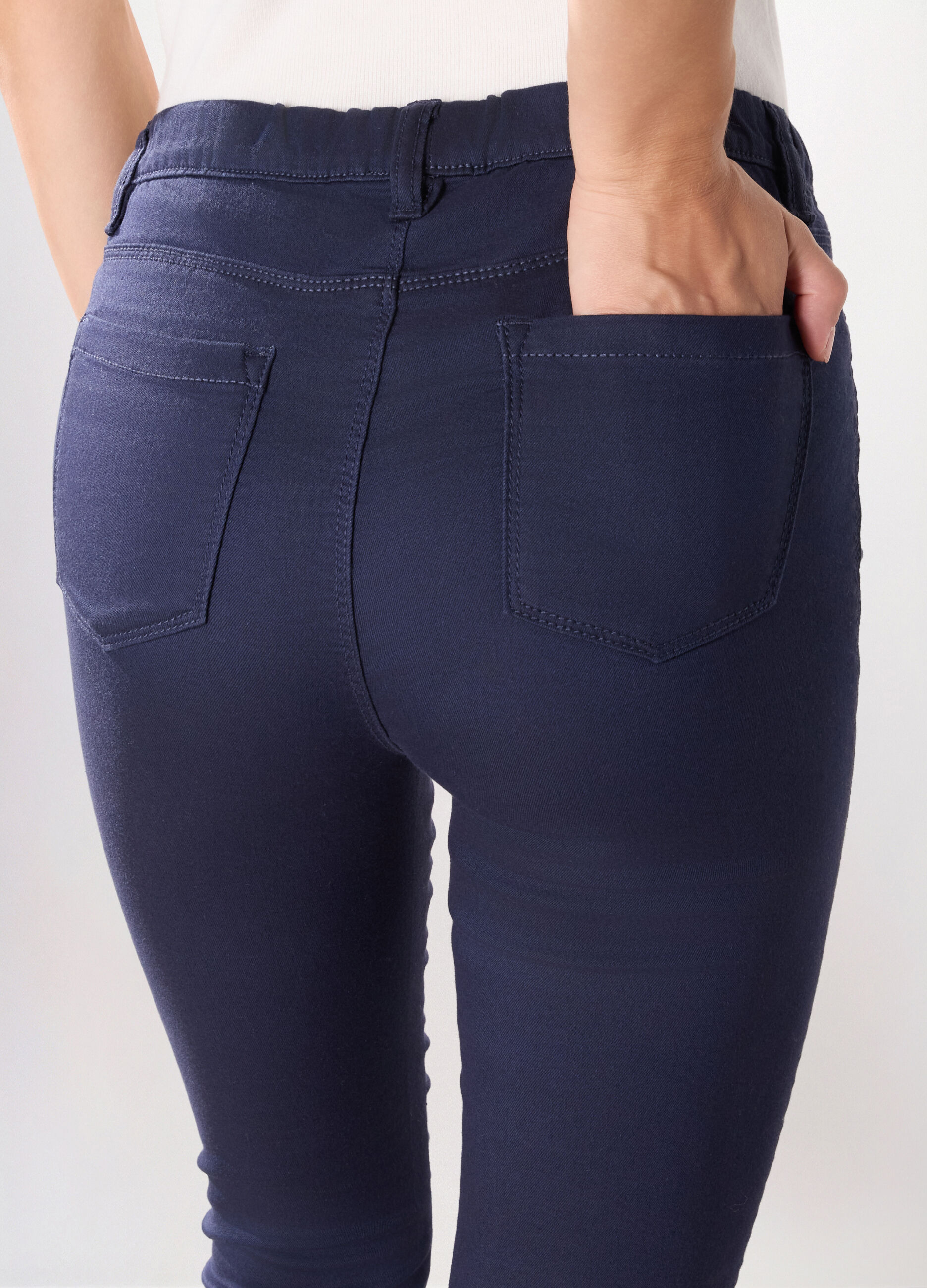 Treggings in misto cotone stretch donna_2