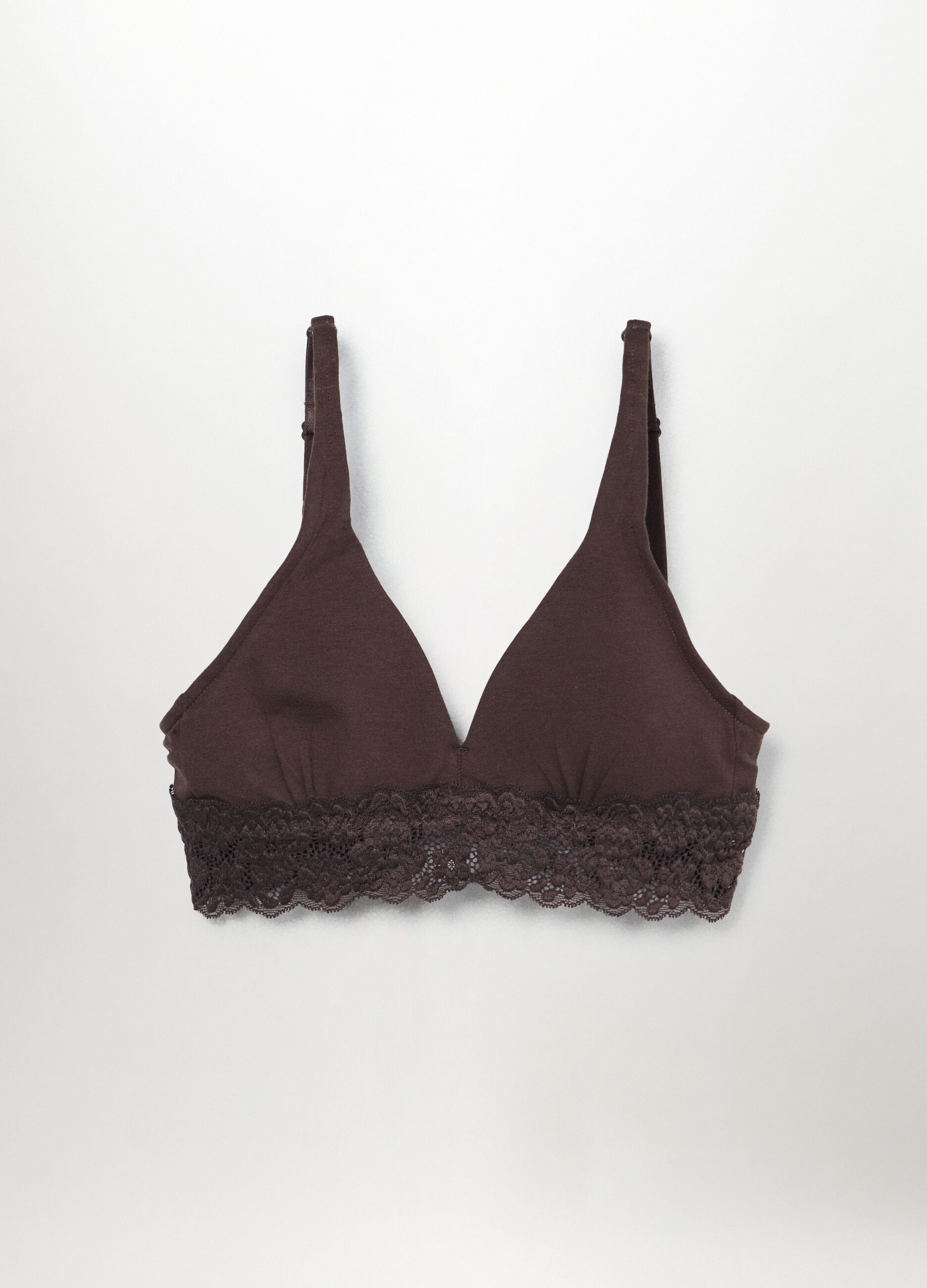 Reggiseno a triangolo in jersey di cotone stretch donna_0