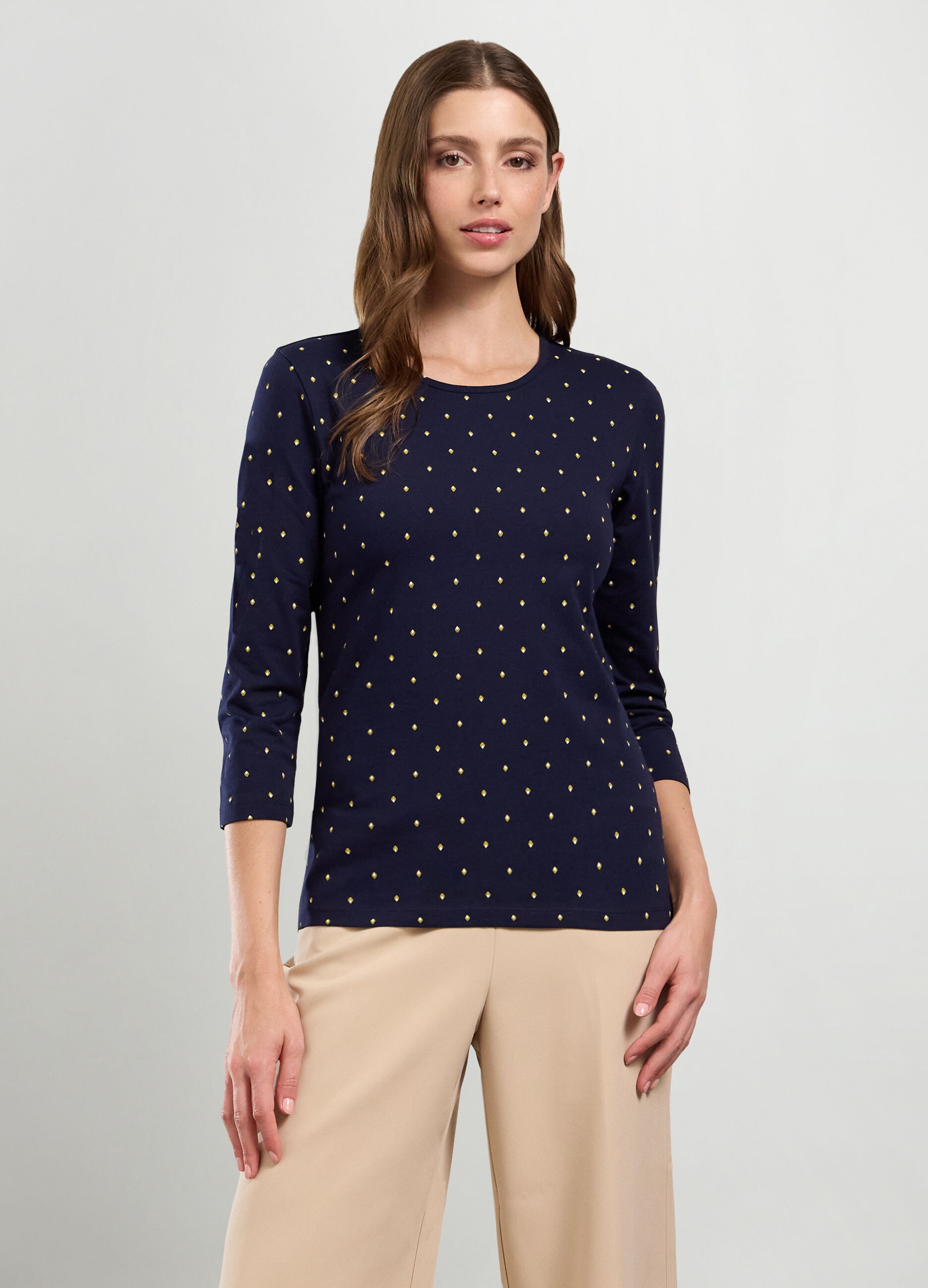 T-shirt in cotone stretch donna_0
