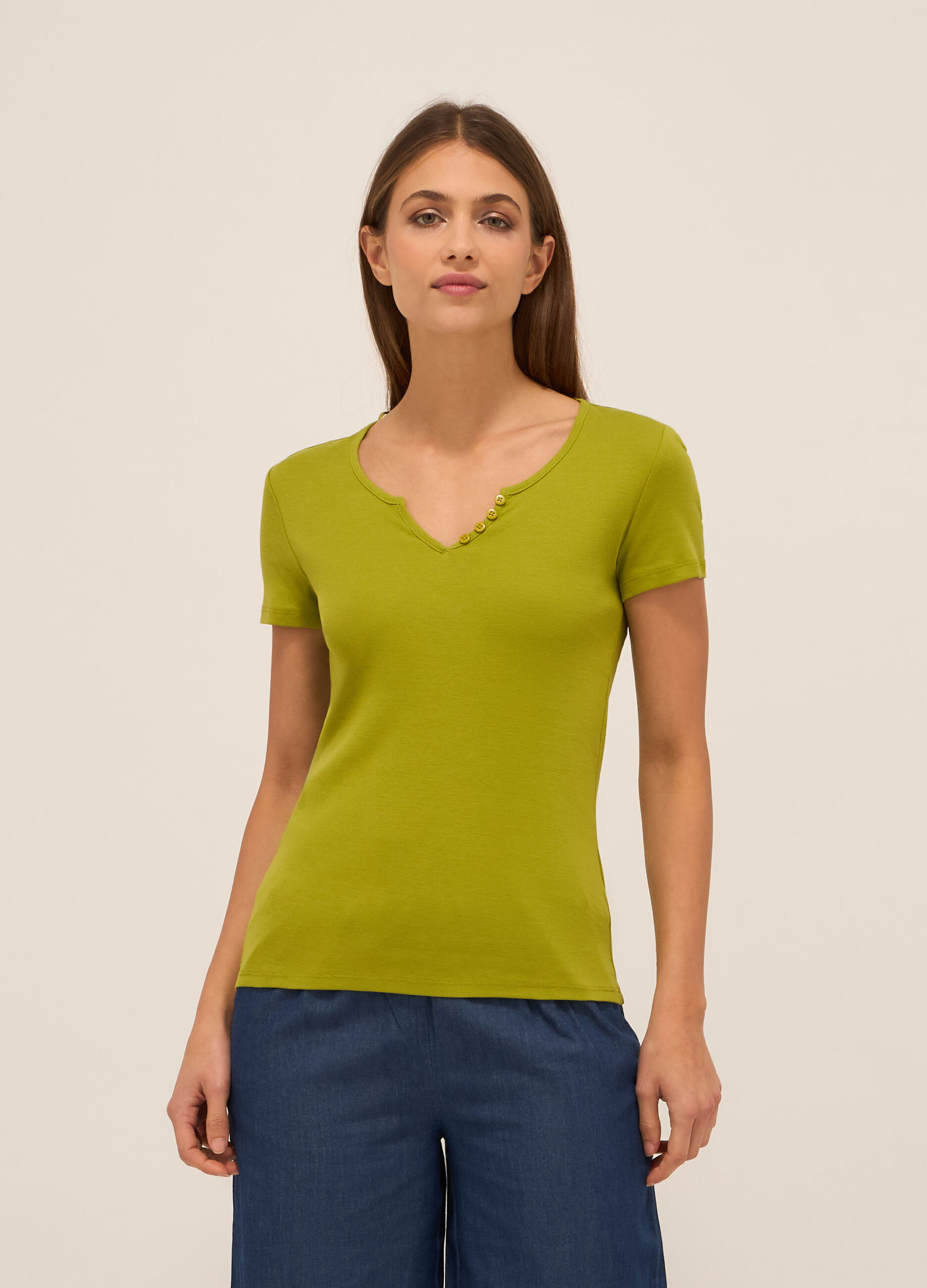 T-shirt in puro cotone donna_0