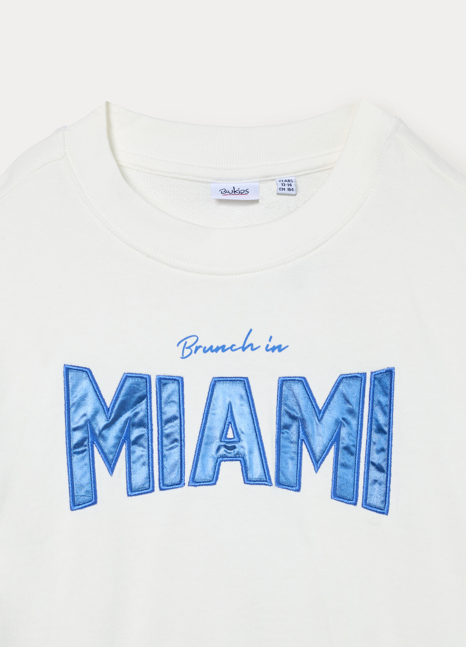 Felpa in french terry di puro cotone ragazza_2