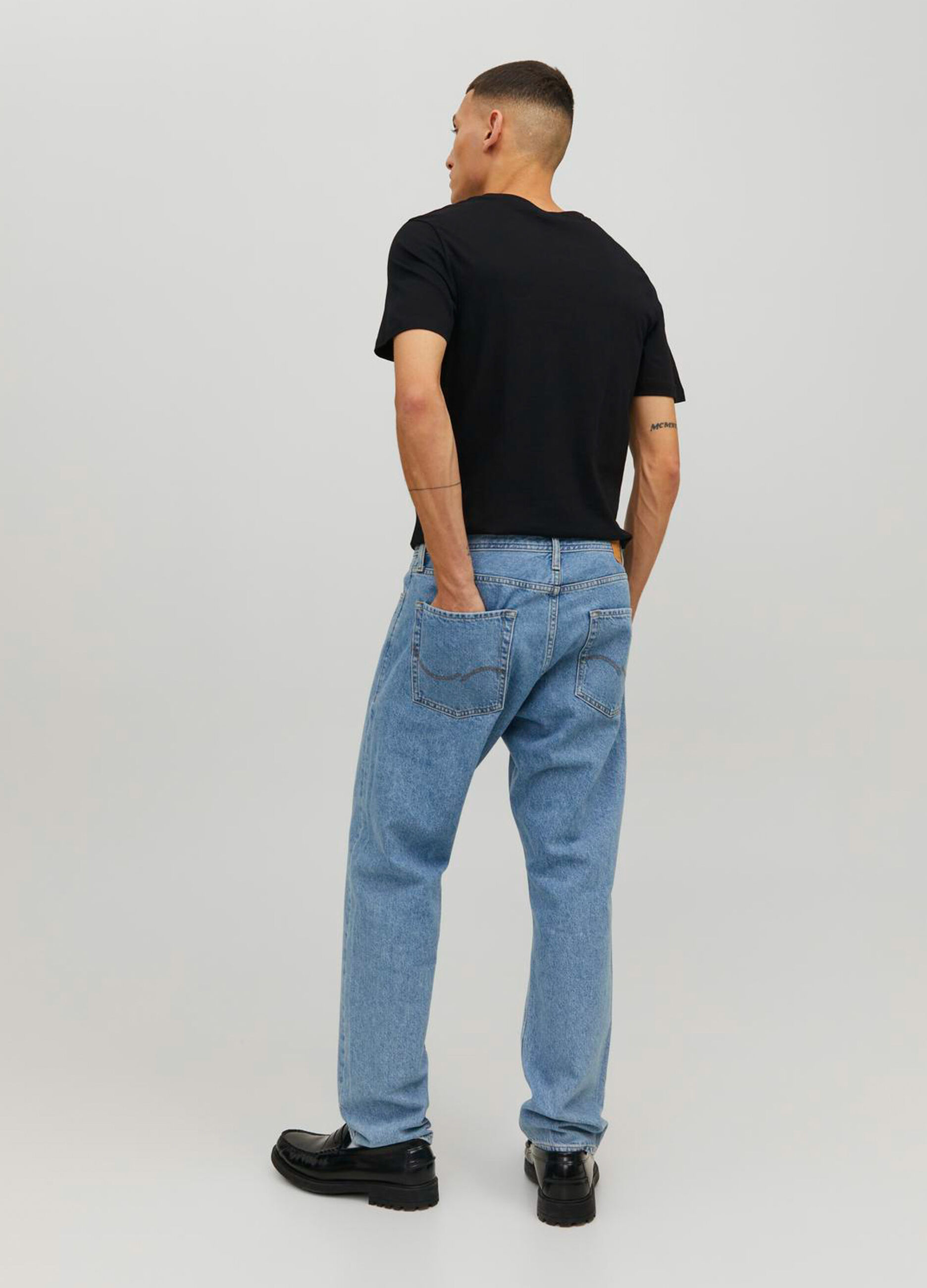T-shirt girocollo a tinta unita uomo_1