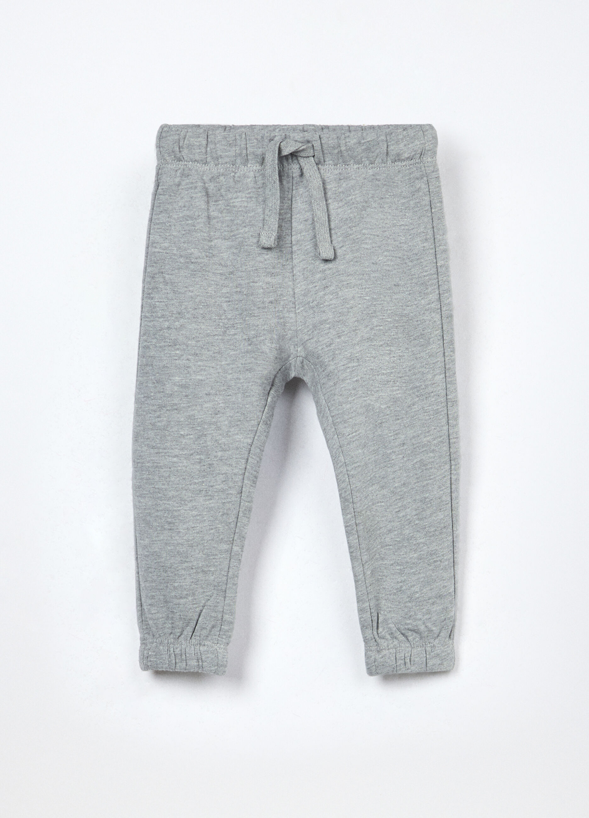 Jogger in french terry di puro cotone neonato_0