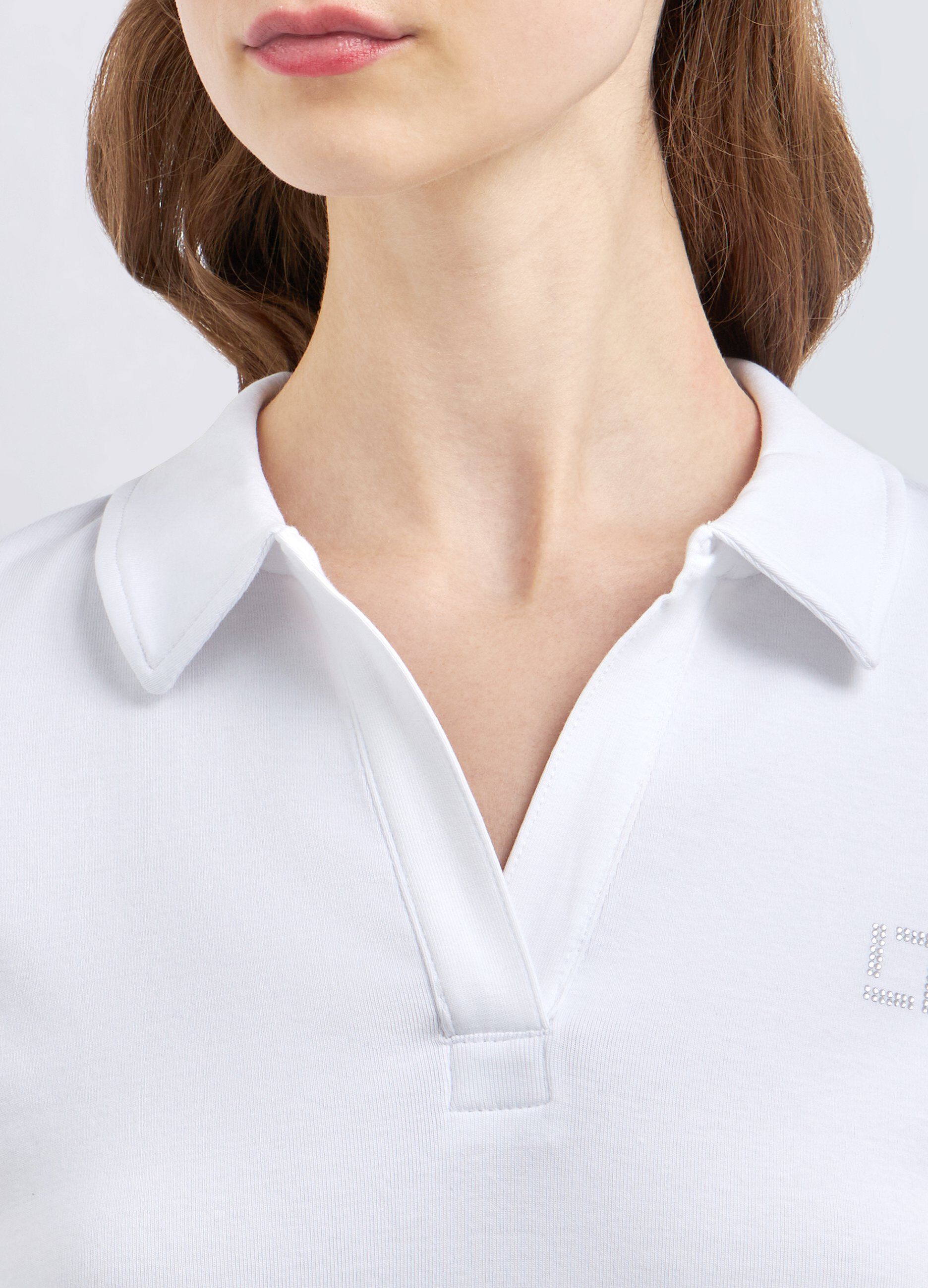 Polo in jersey di cotone stretch donna_2