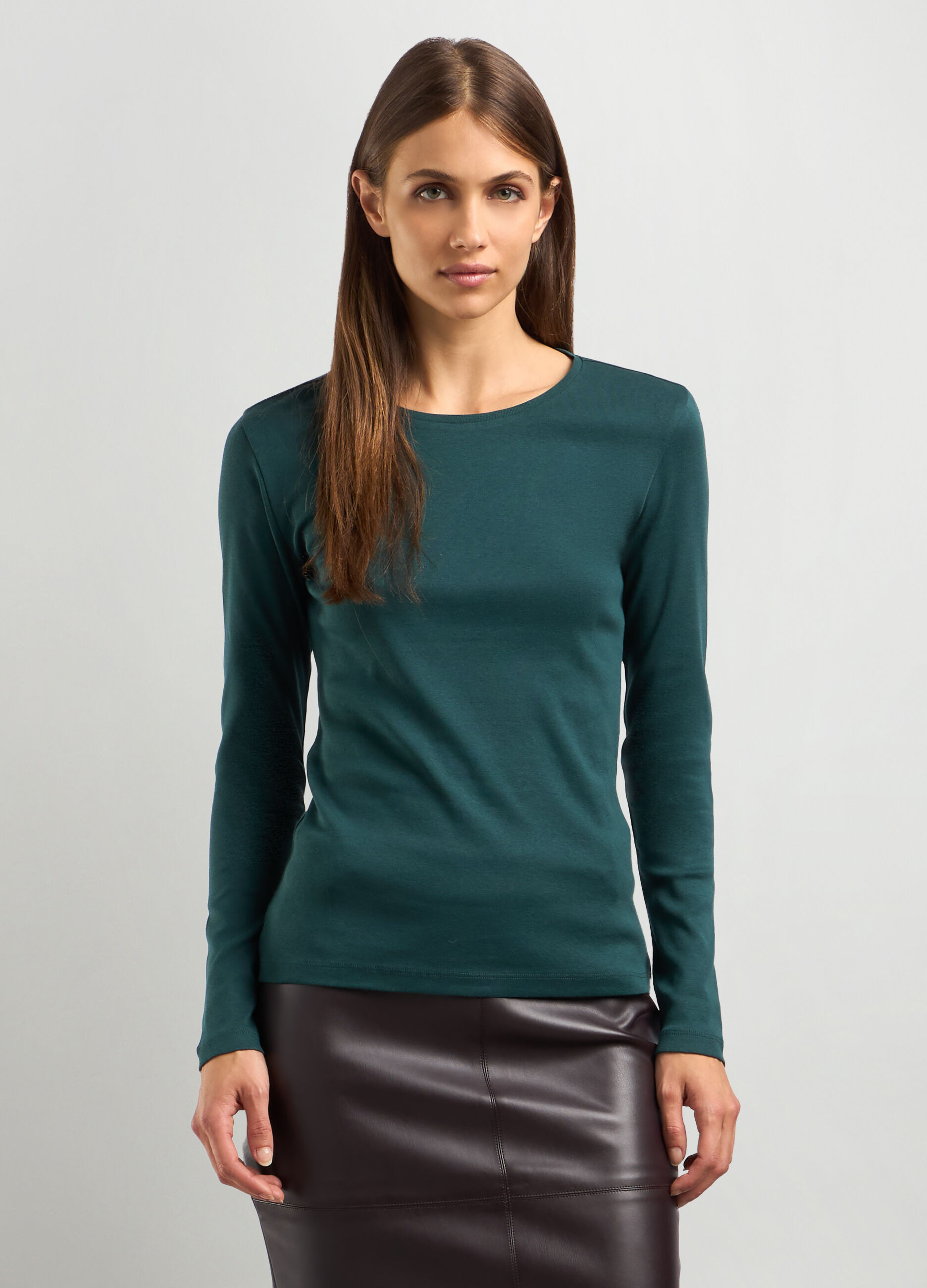 T-shirt in puro cotone donna_0