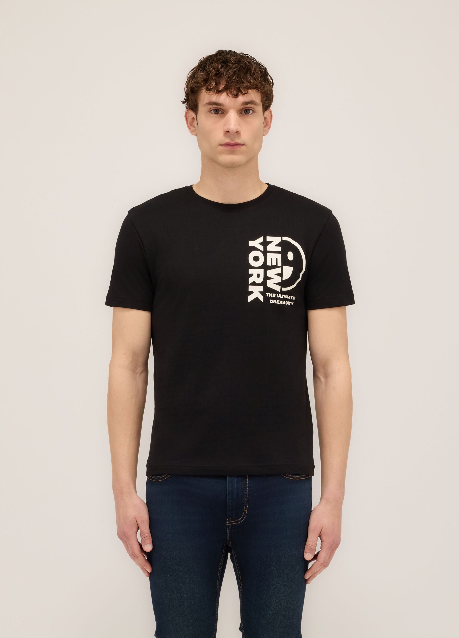 T-shirt girocollo stampa New York uomo_0