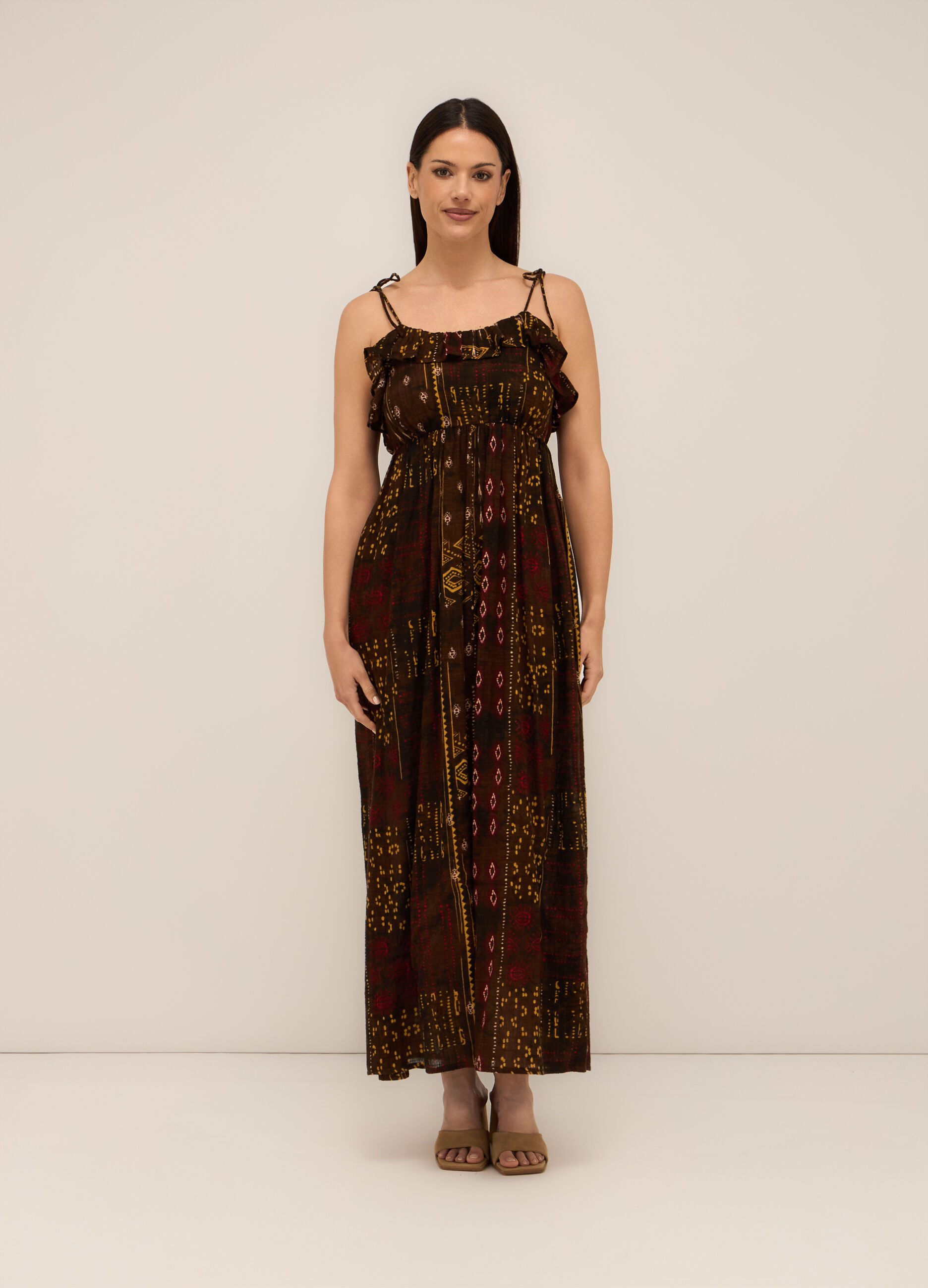 Abito lungo in pura viscosa donna_0