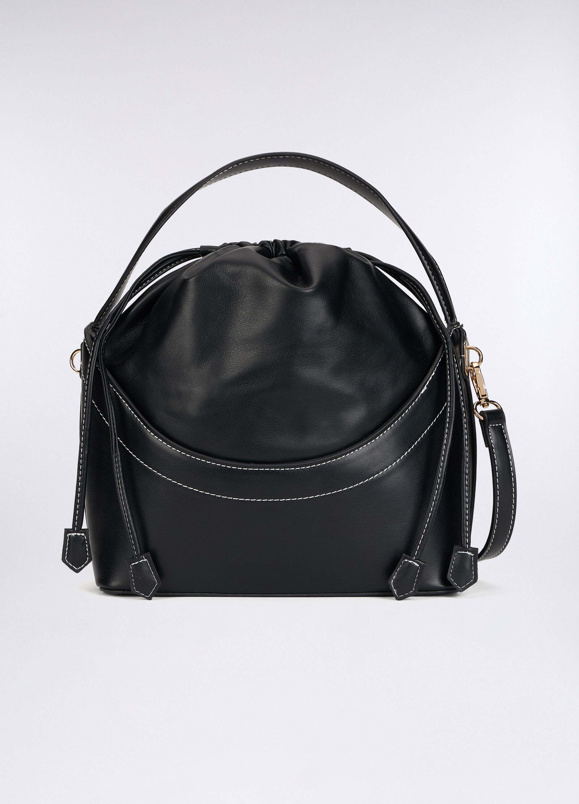 Borsa in eco pelle a secchiello donna_0