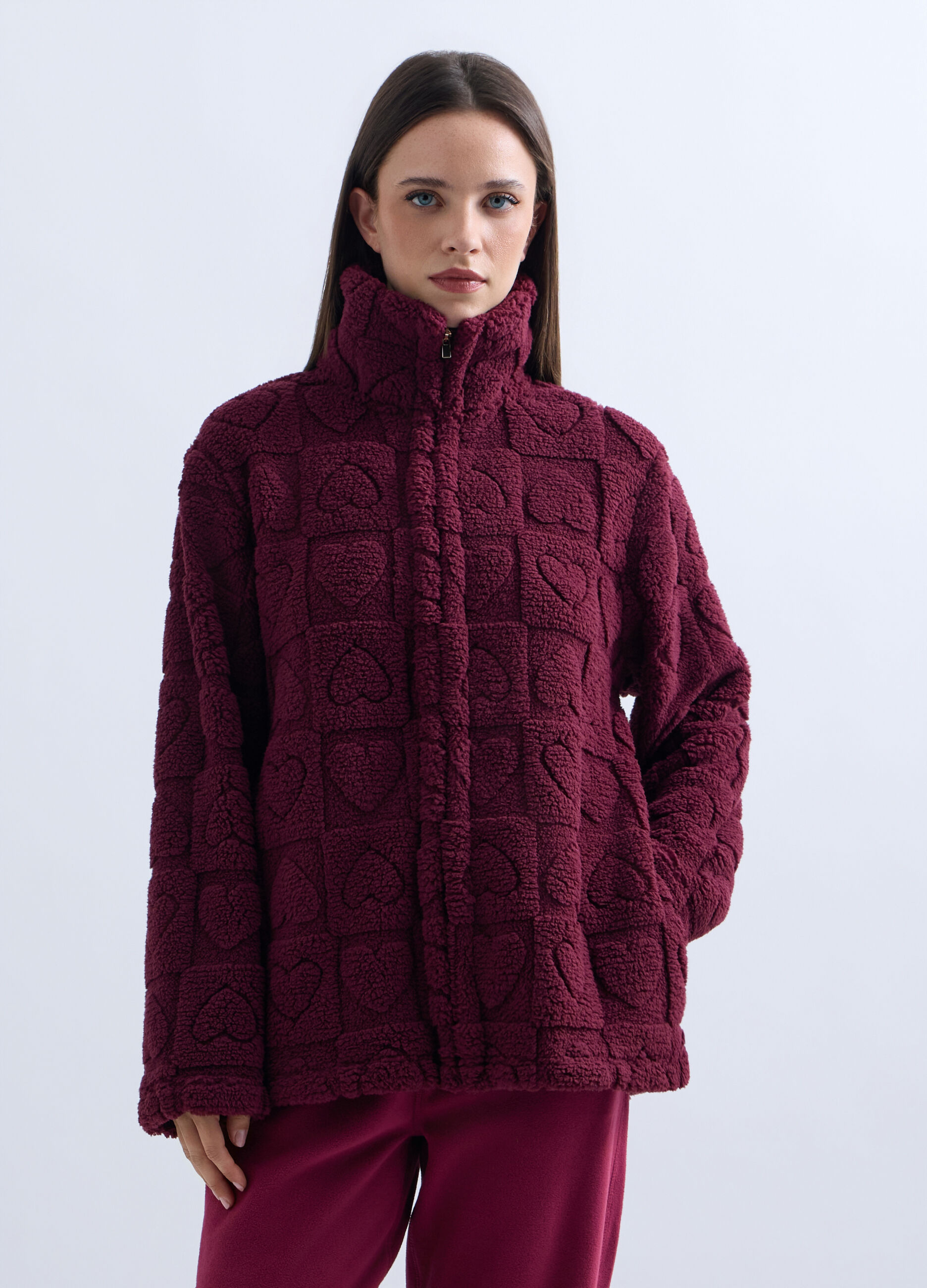 Vestaglia corta in sherpa donna_0