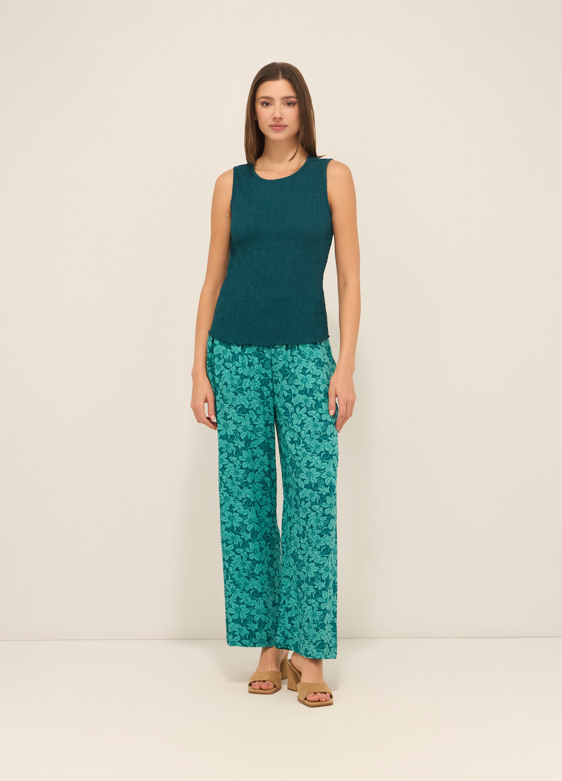 Pantaloni in pura viscosa donna_0