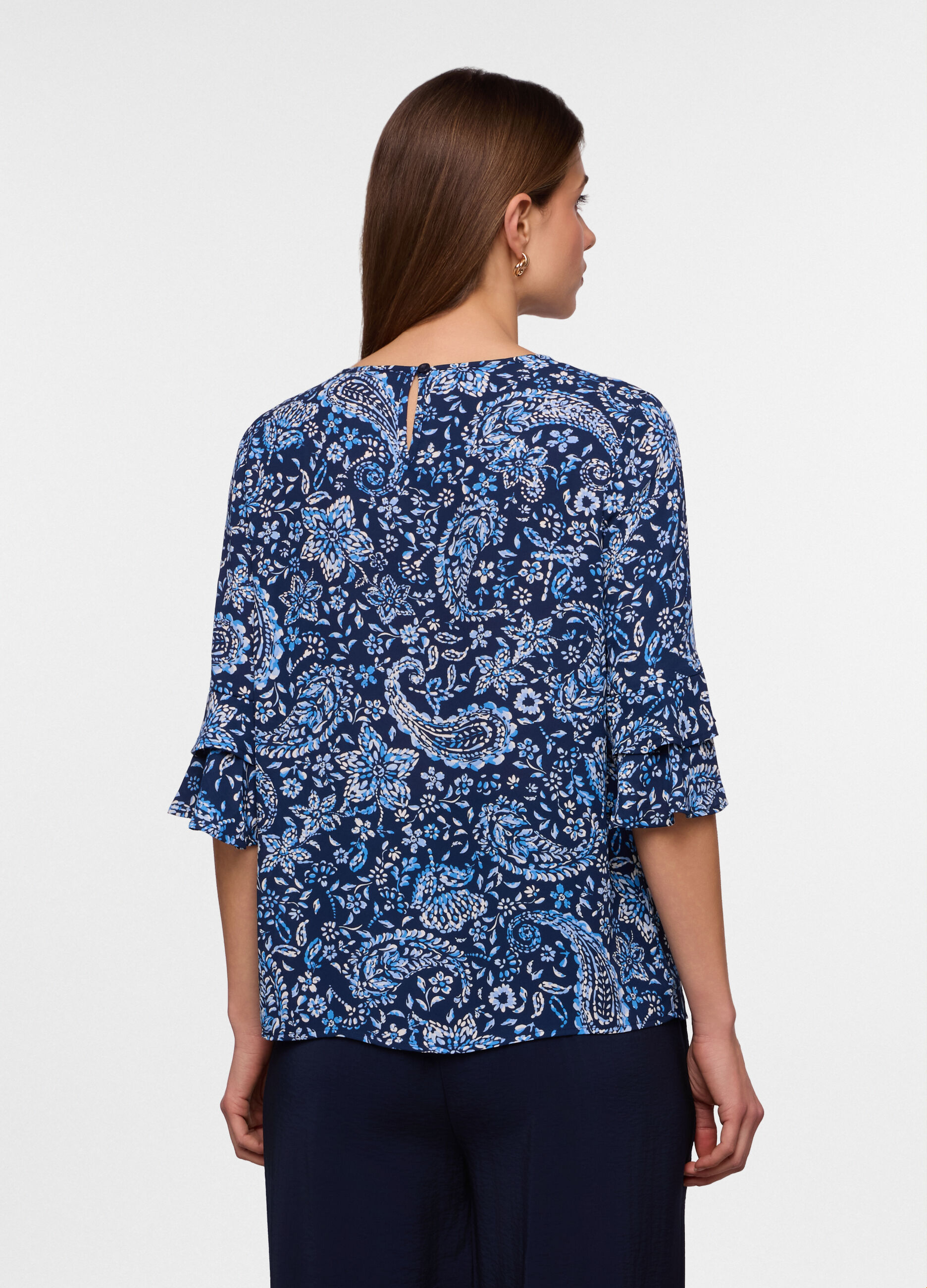 Blusa crepe regular fit donna_1