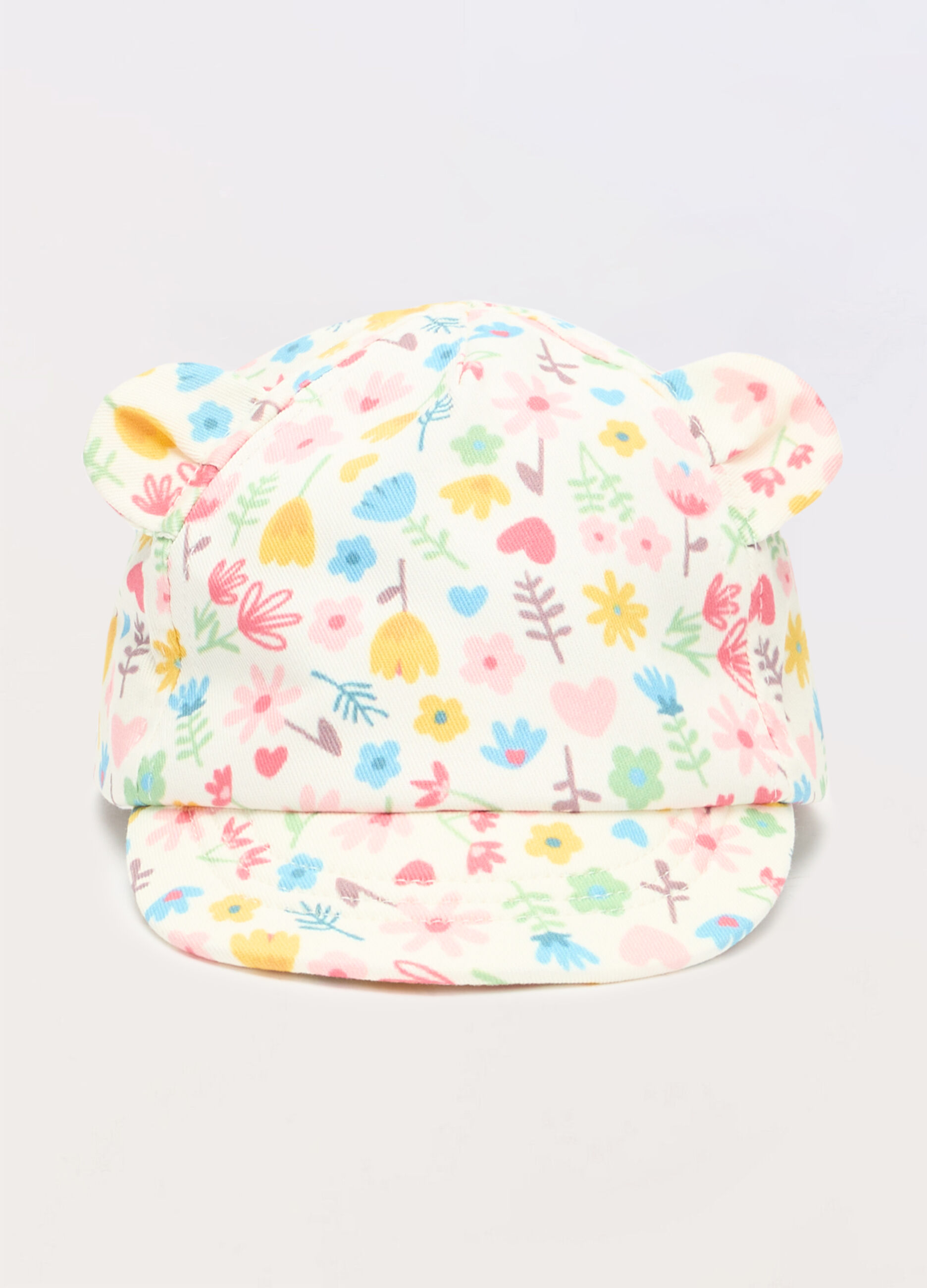 Cappello da baseball in twill di puro cotone neonata_0