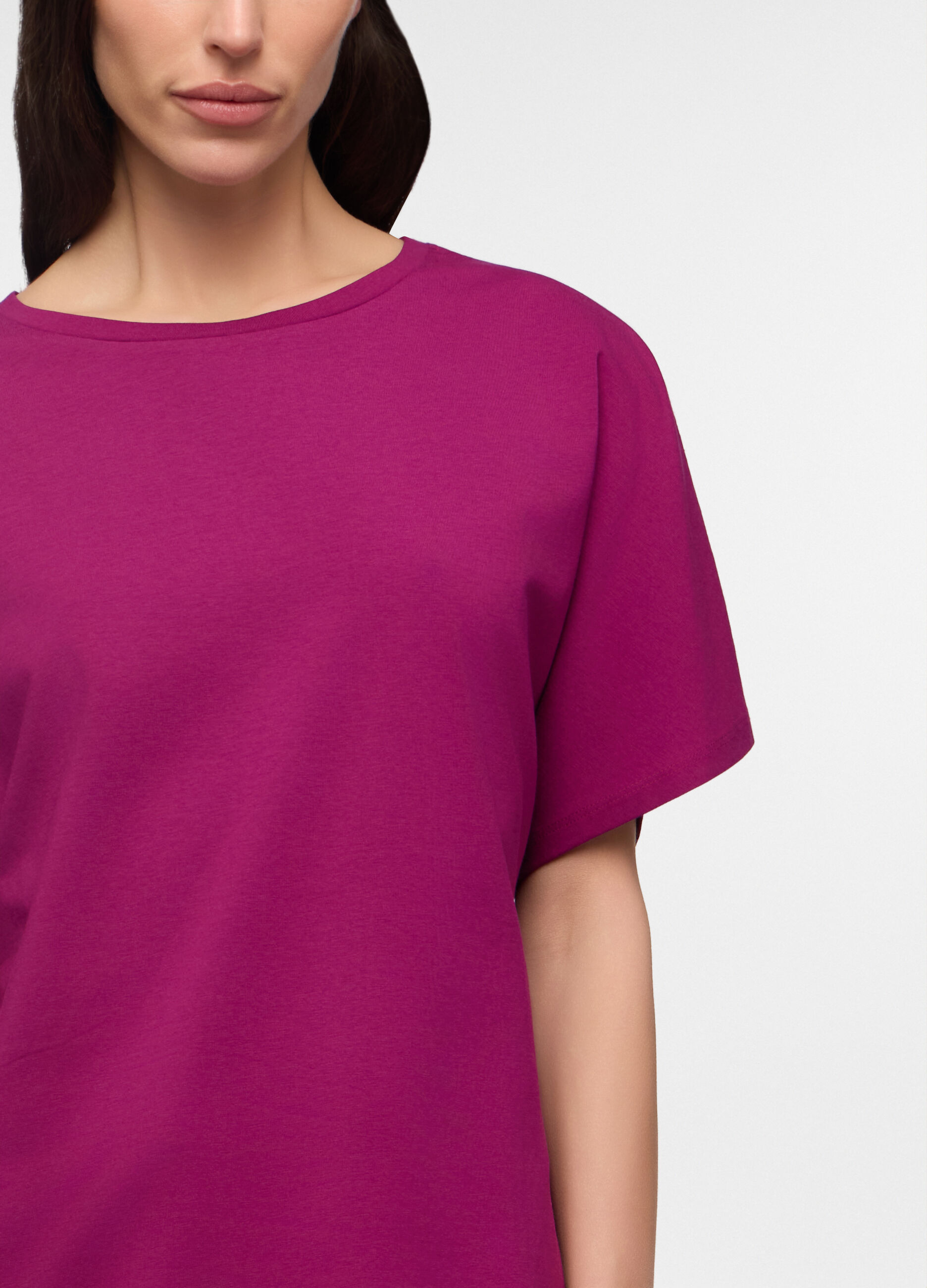 T-shirt girocollo stretch donna_2