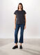 Jeans cropped flare fit in denim stretch donna_0