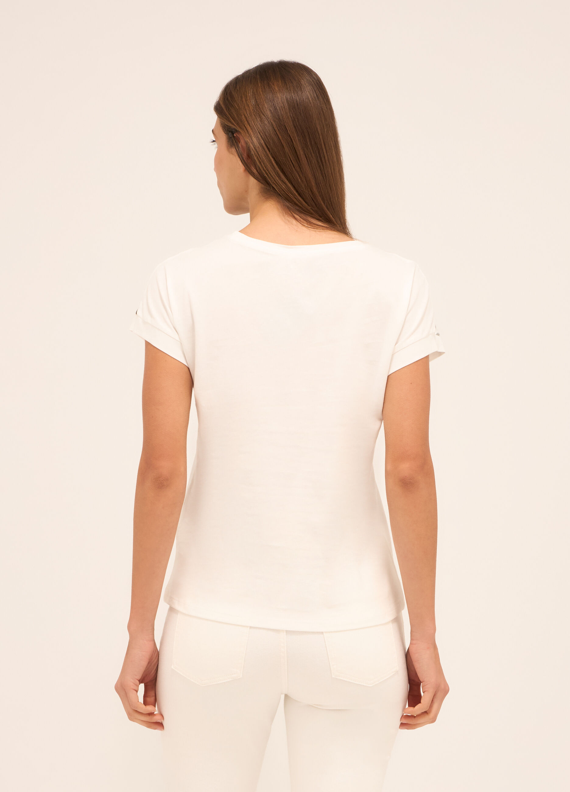 T-shirt in puro cotone donna_1